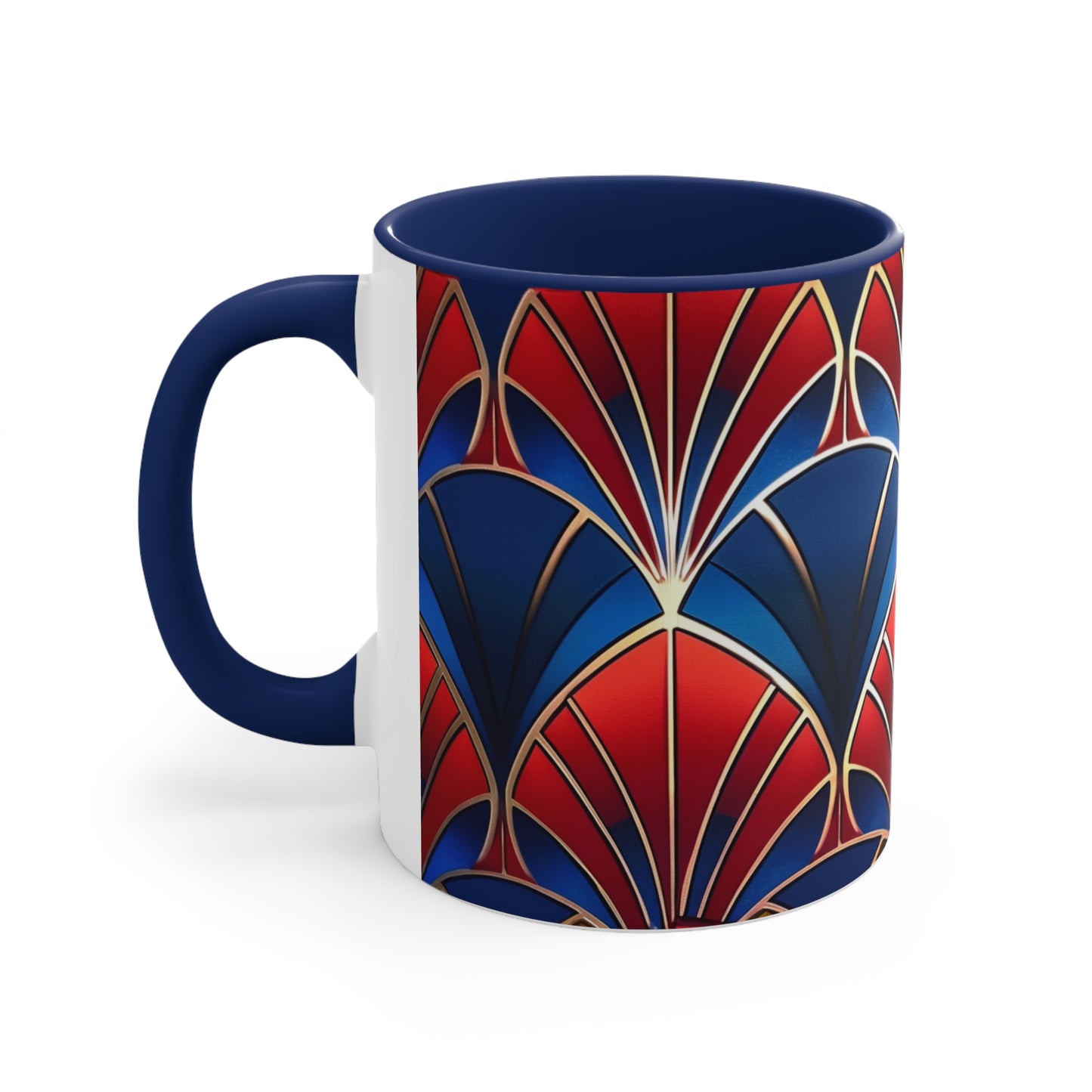 Art Deco in Red and Blue
