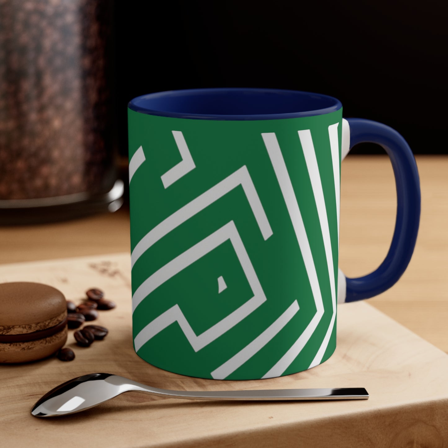 Simple Geo Stripe on Green