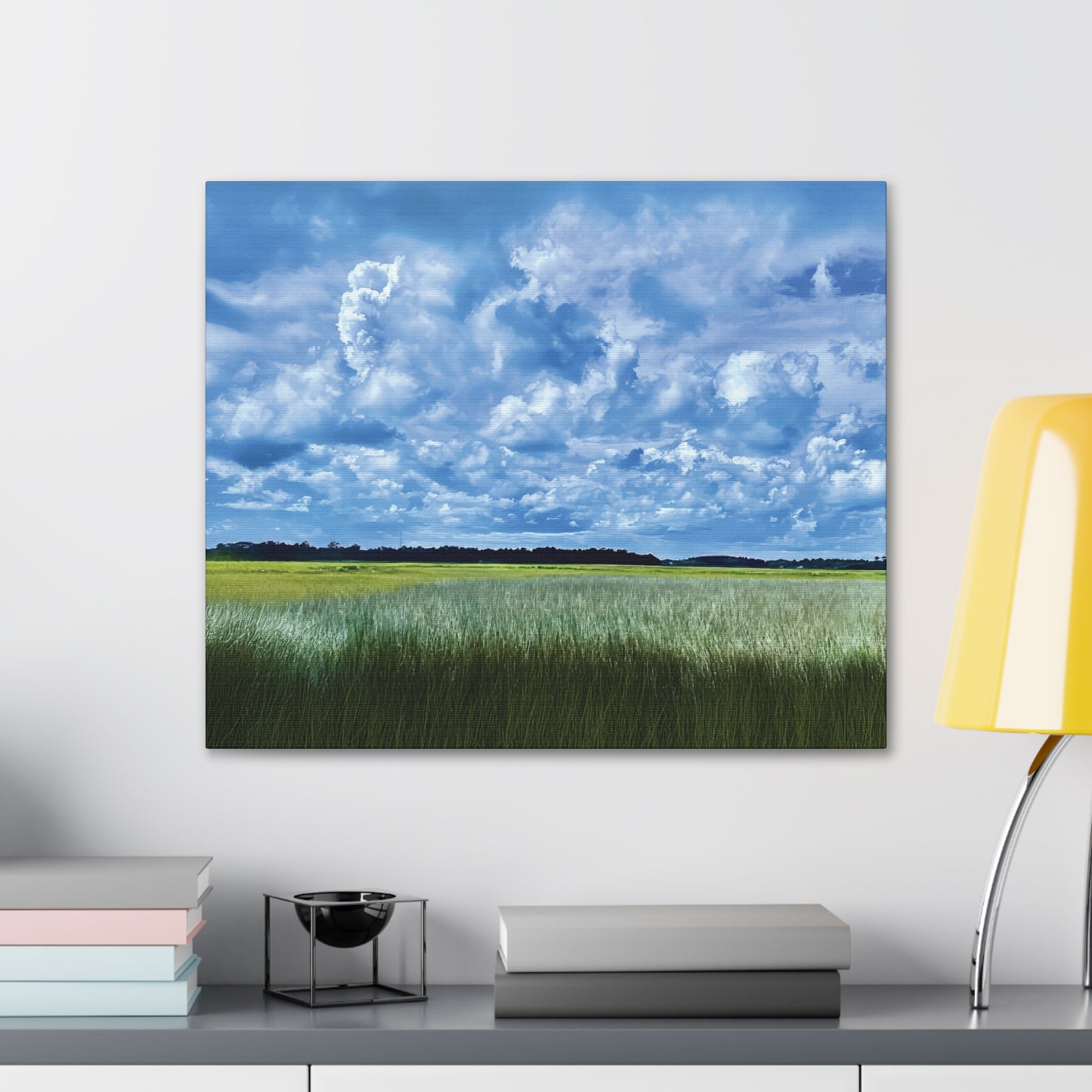 Marsh Cloudscape on Canvas