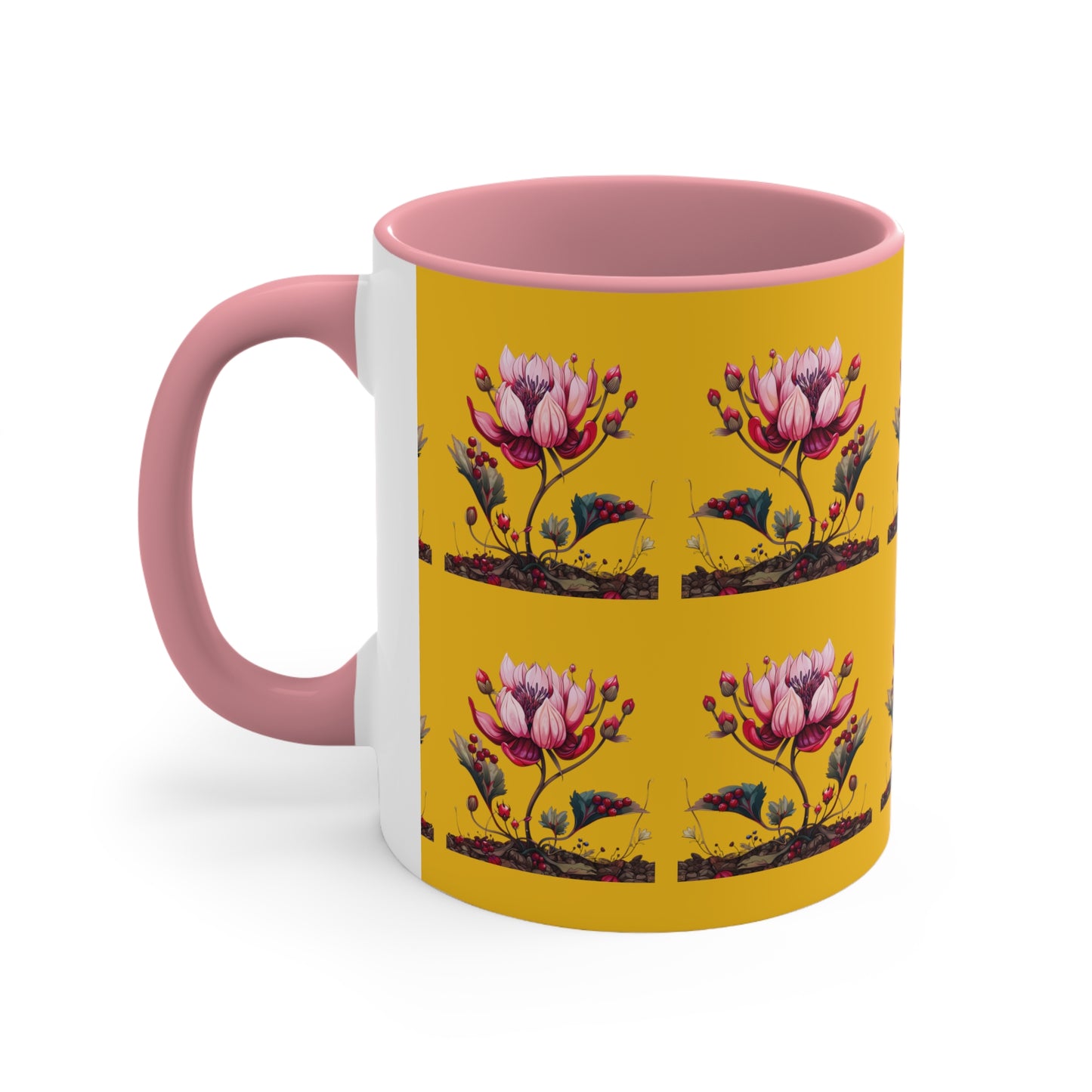 Pink Magnolia on Yellow