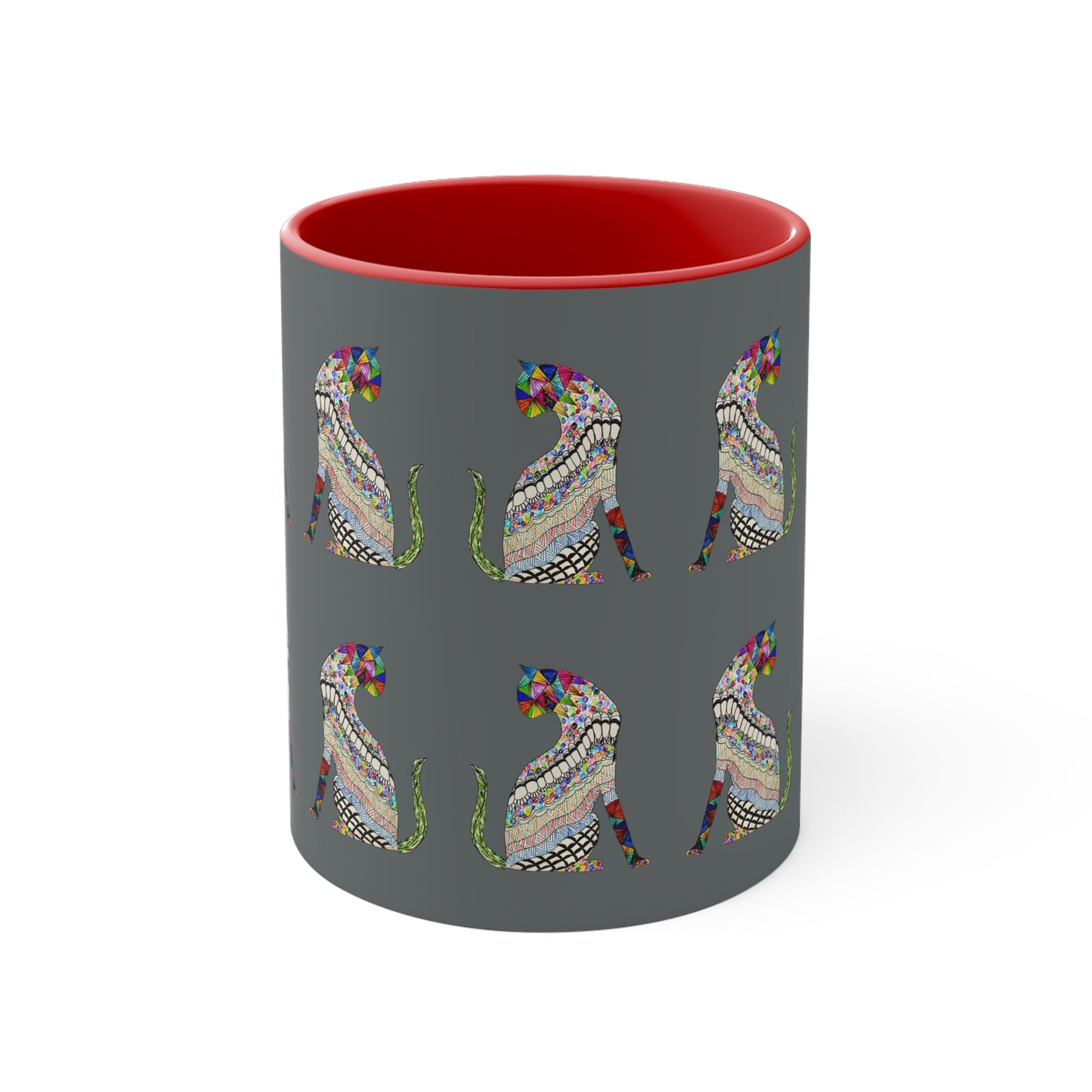 Cat Quilt Ancient Egyptian Vibes on Gray