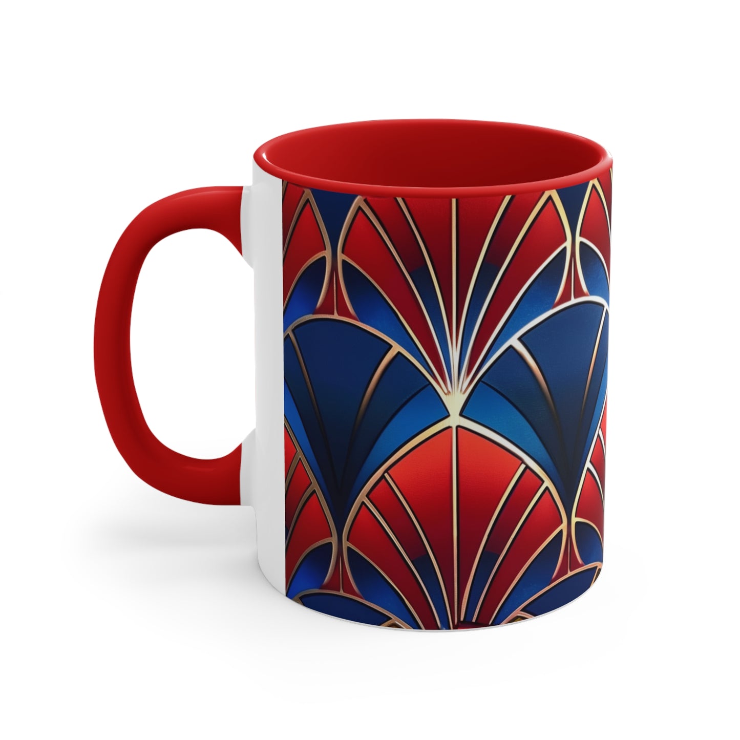 Art Deco in Red and Blue