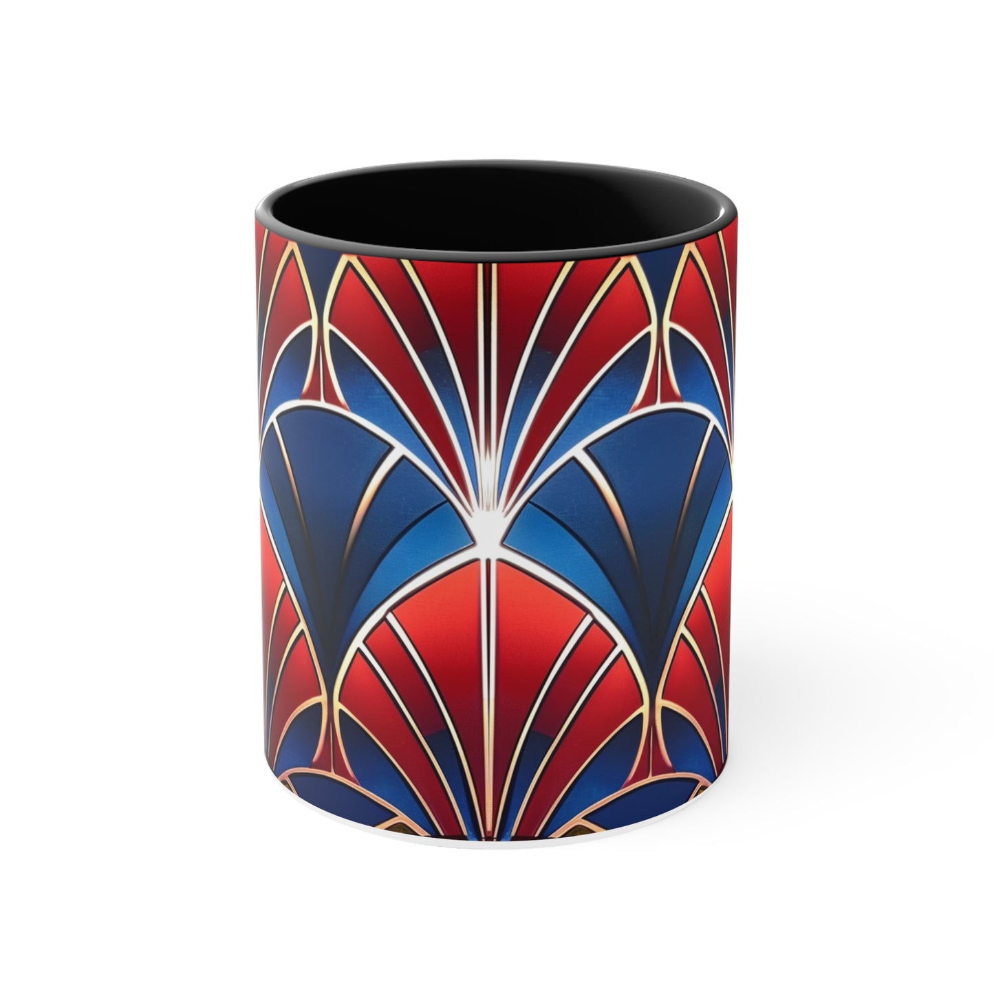 Art Deco in Red and Blue