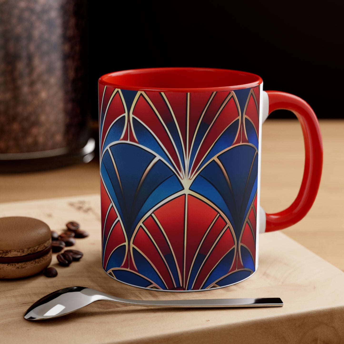 Art Deco in Red and Blue