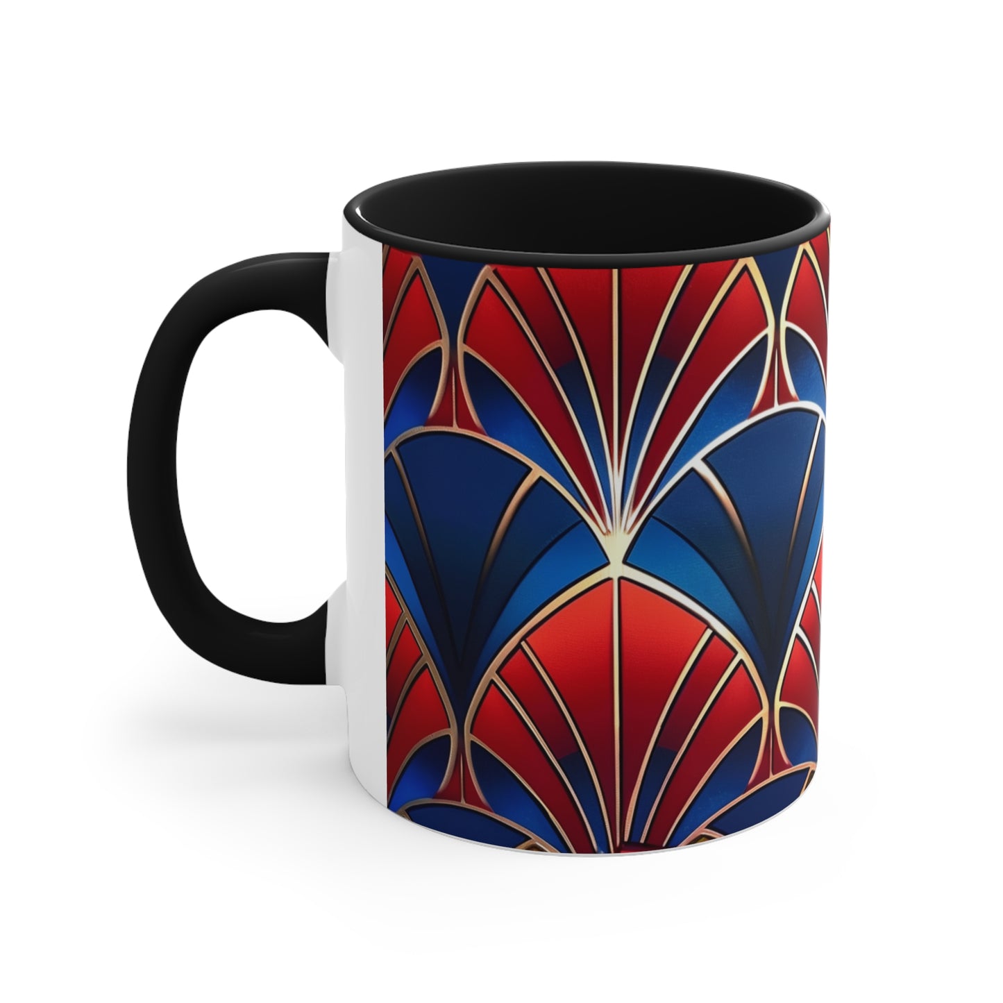 Art Deco in Red and Blue