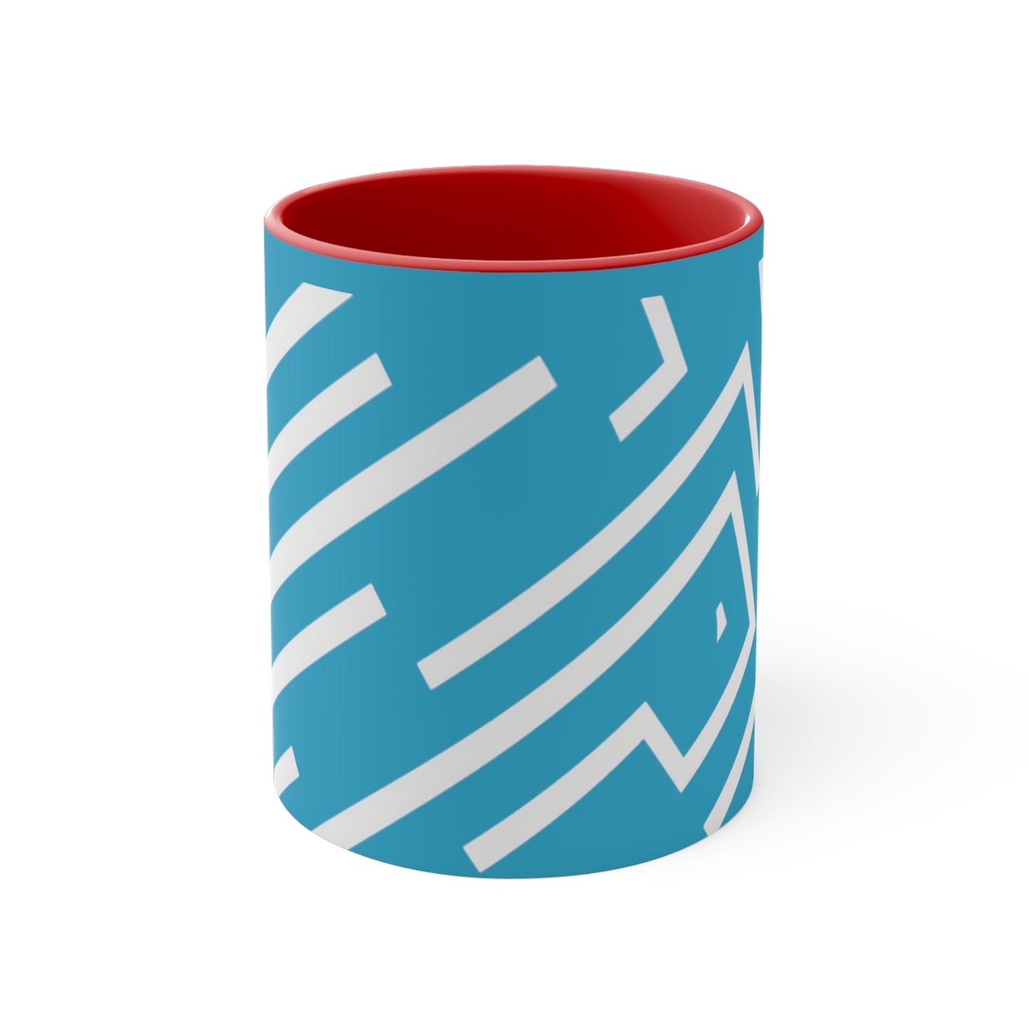 Simple Geo Stripe on Turquoise