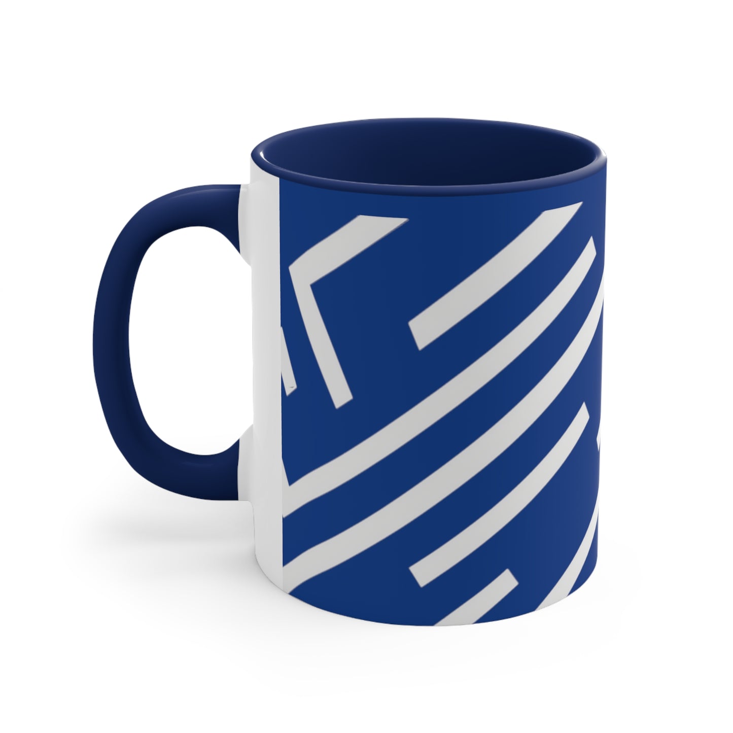 Simple Geo Stripe on Blue
