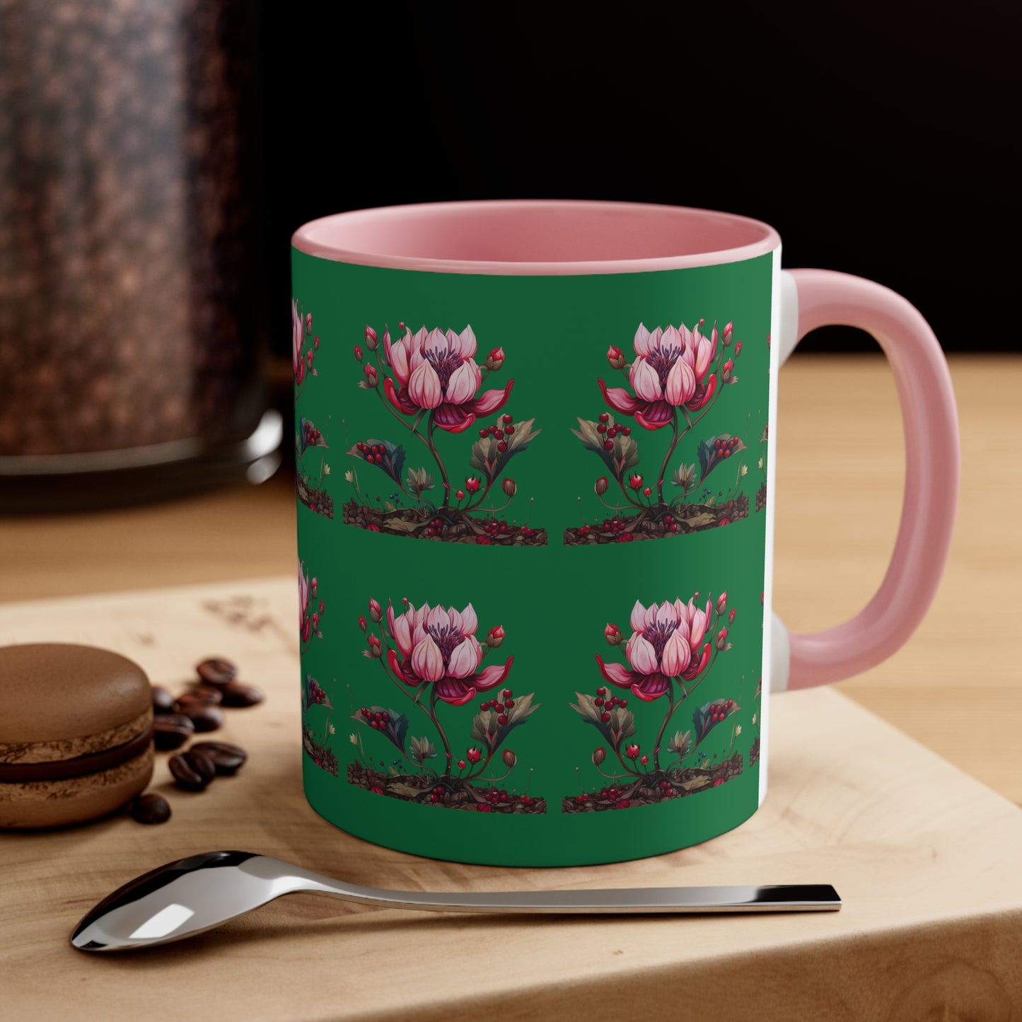 Pink Magnolia on Green