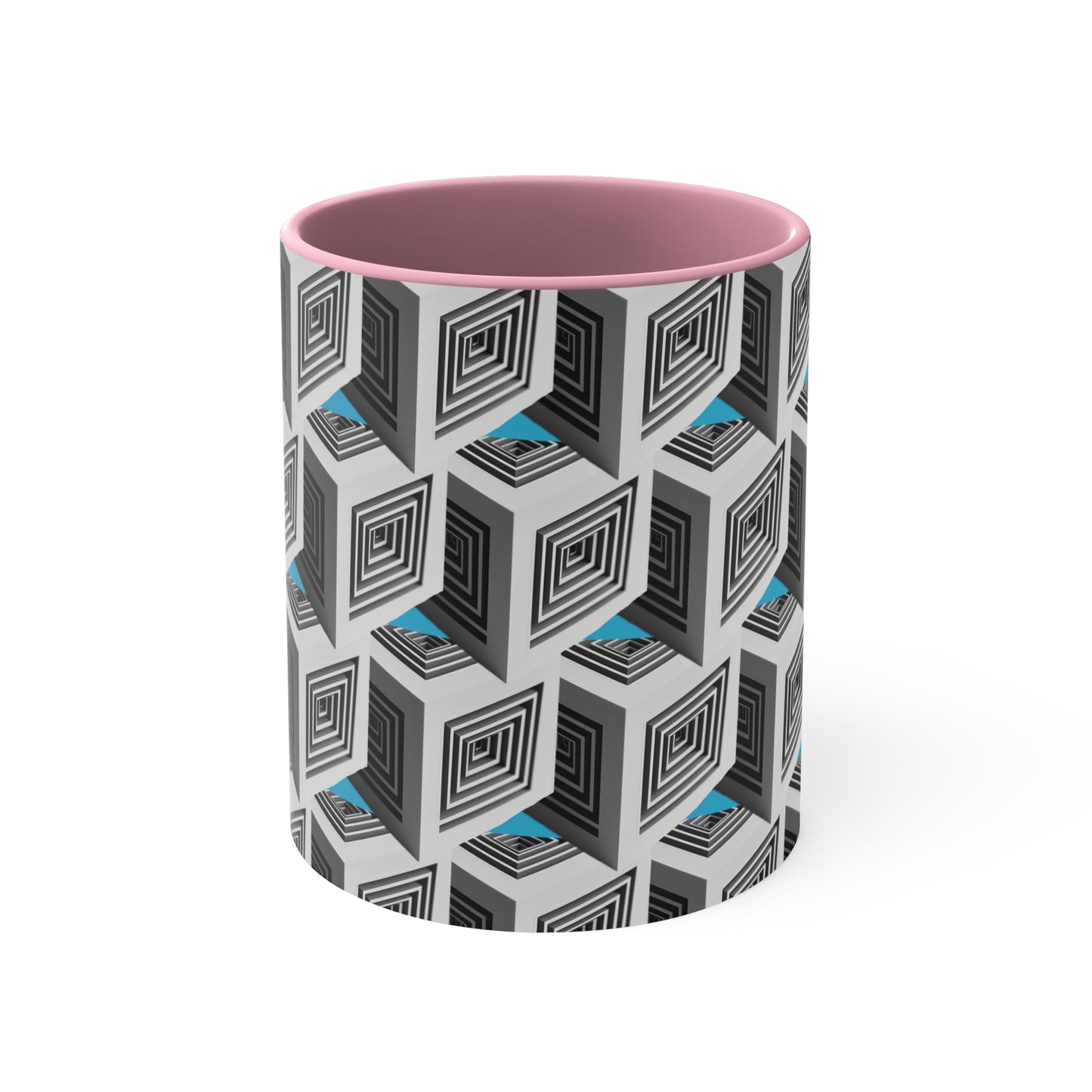 Geometric Cubes with Turquoise