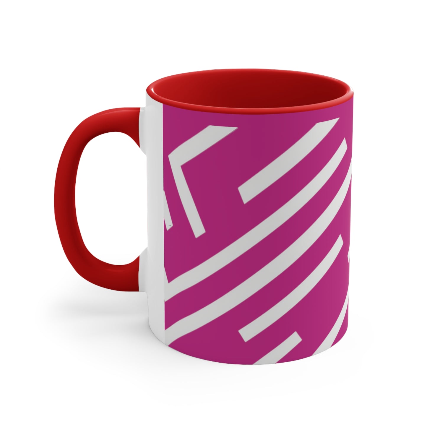Simple Geo Stripe on Pink