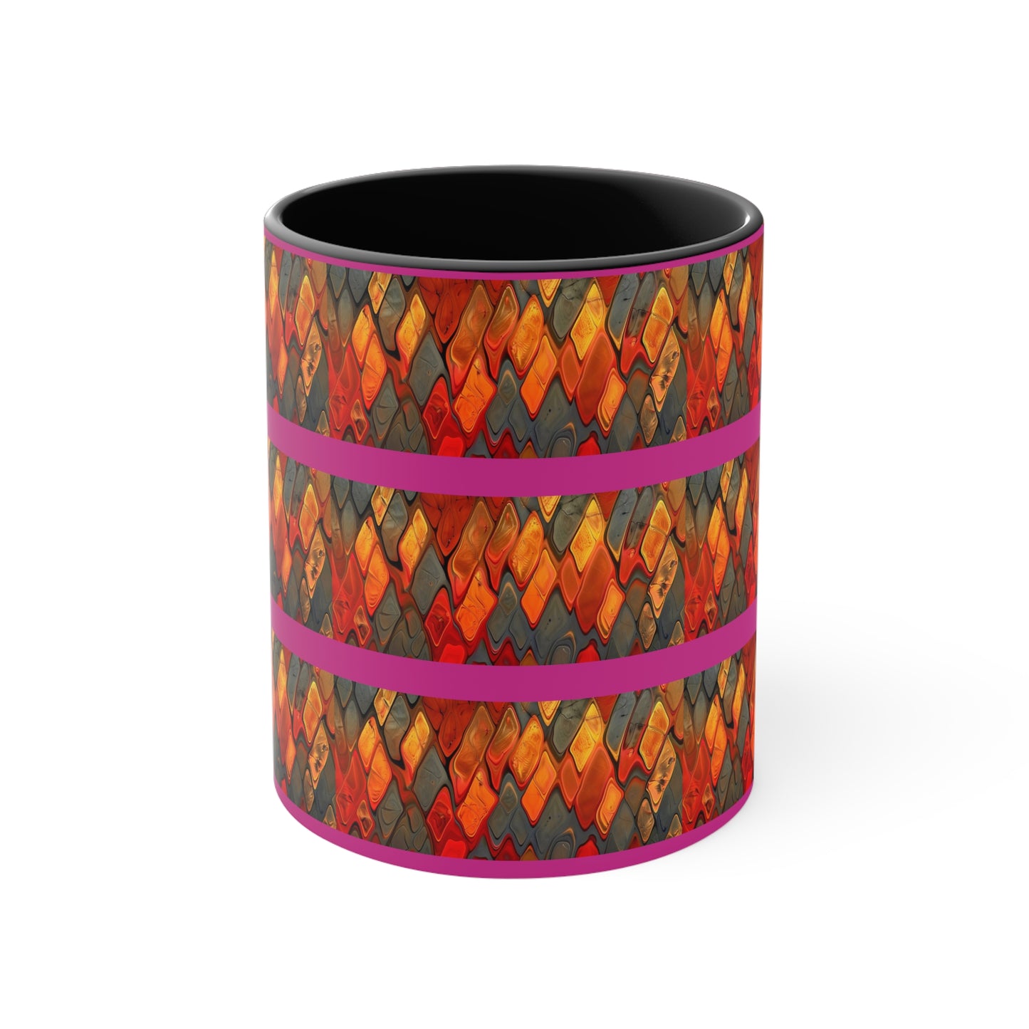 Terra Cotta Zig Zag on Pink