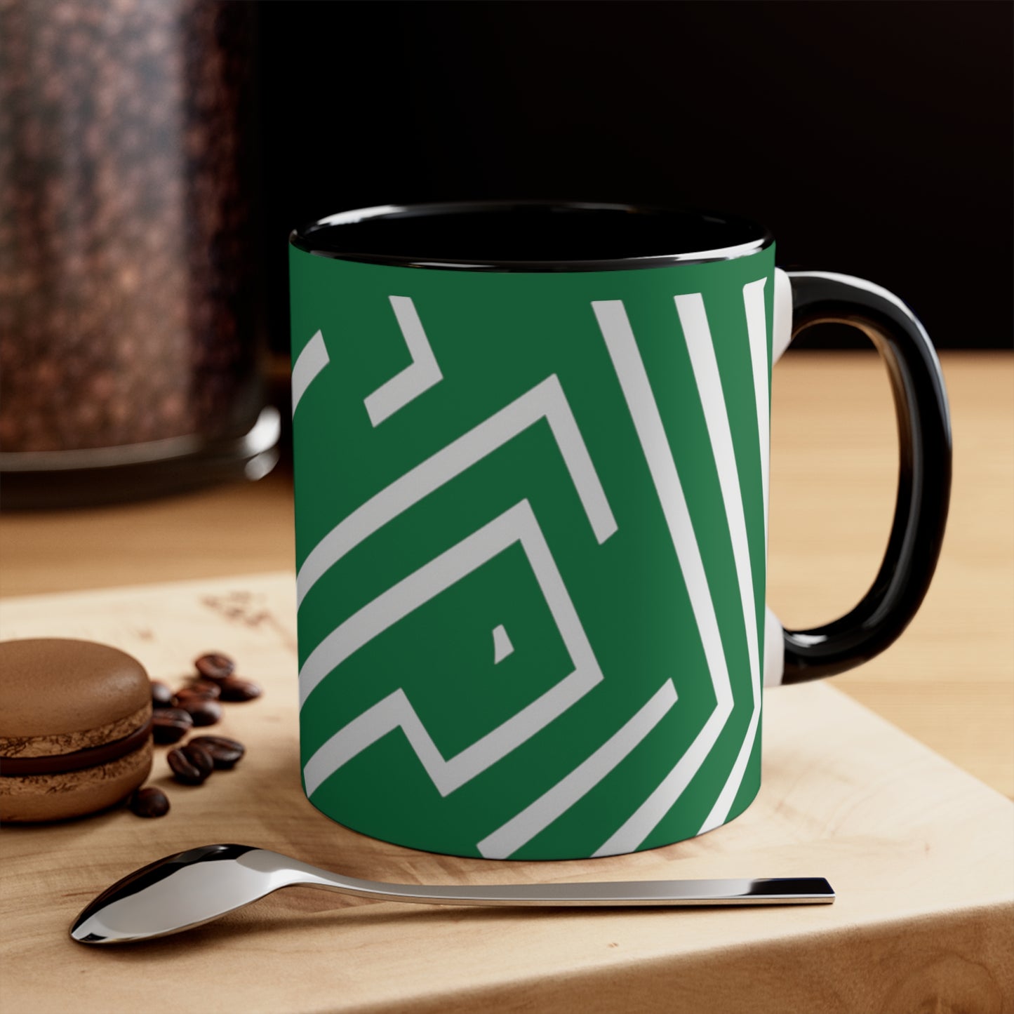 Simple Geo Stripe on Green