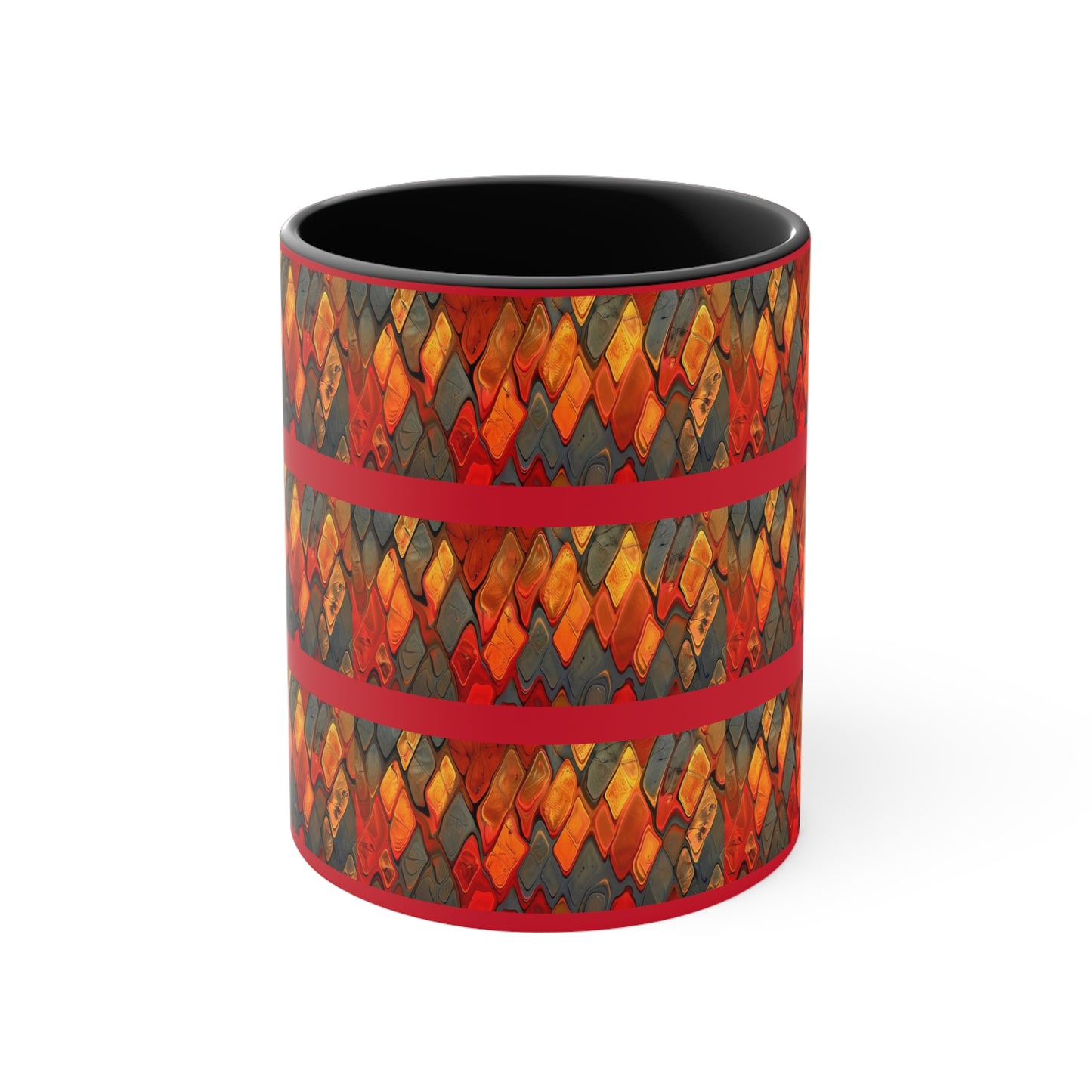 Terra Cotta Zig Zag on Red