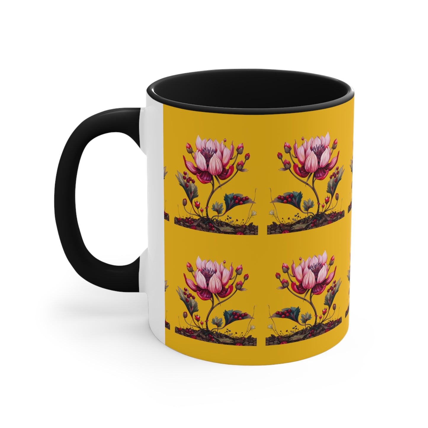 Pink Magnolia on Yellow