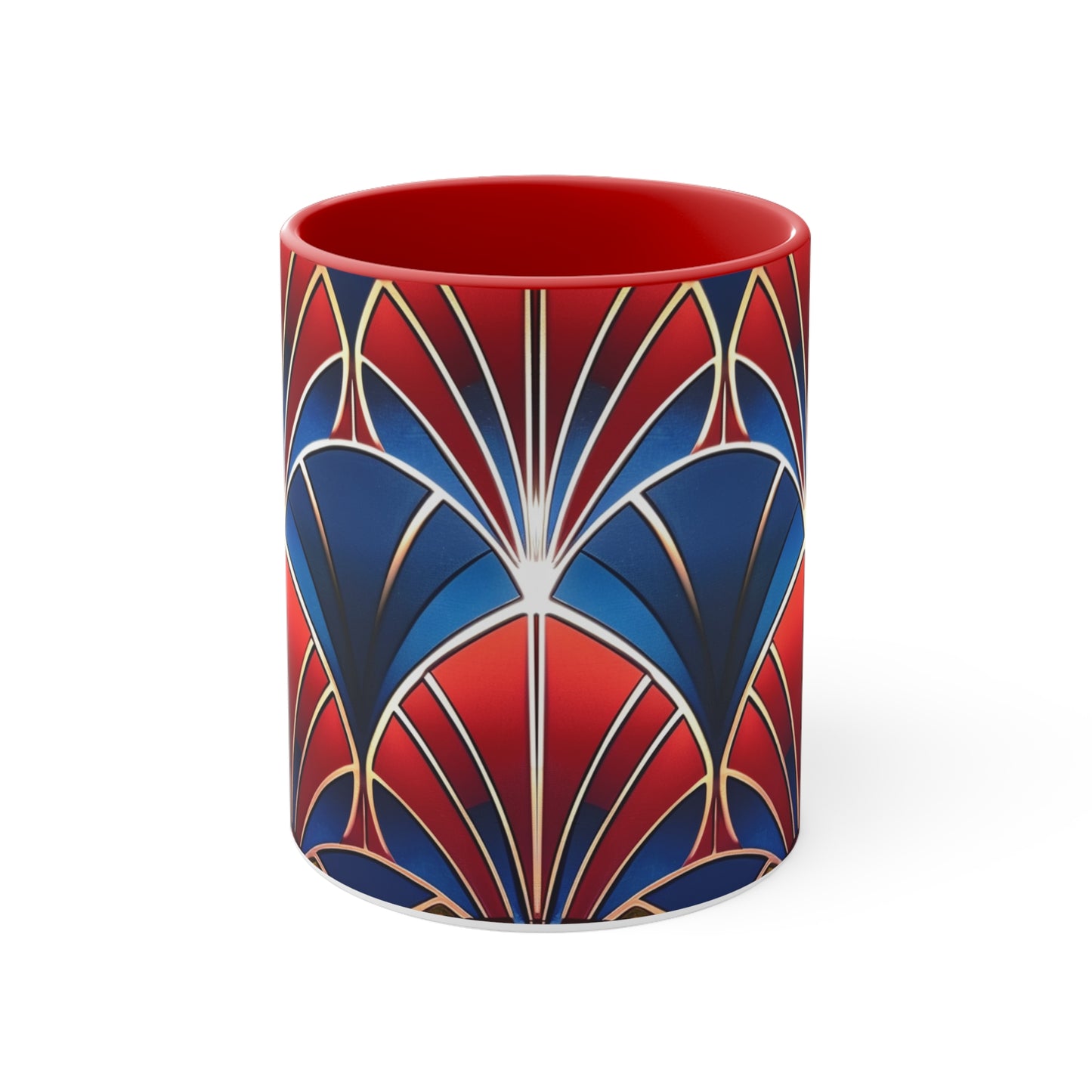 Art Deco in Red and Blue