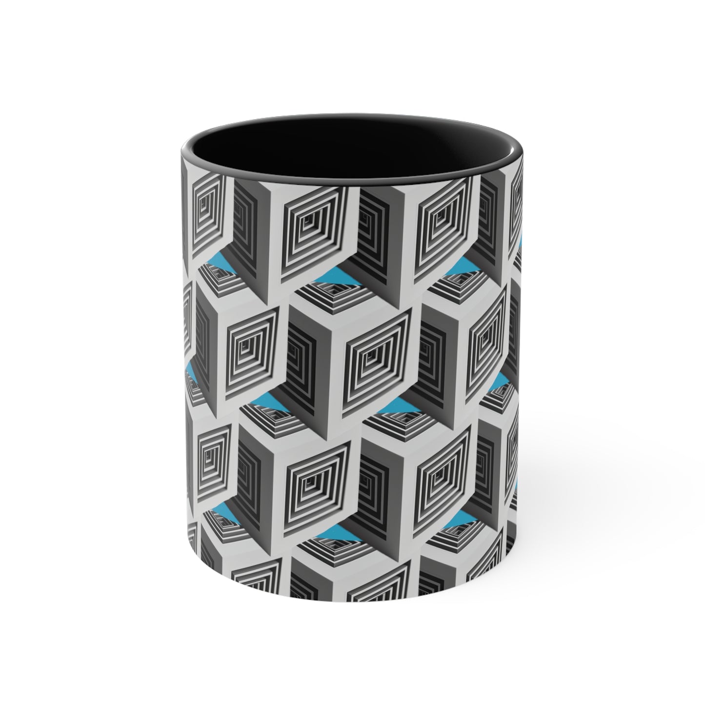 Geometric Cubes with Turquoise