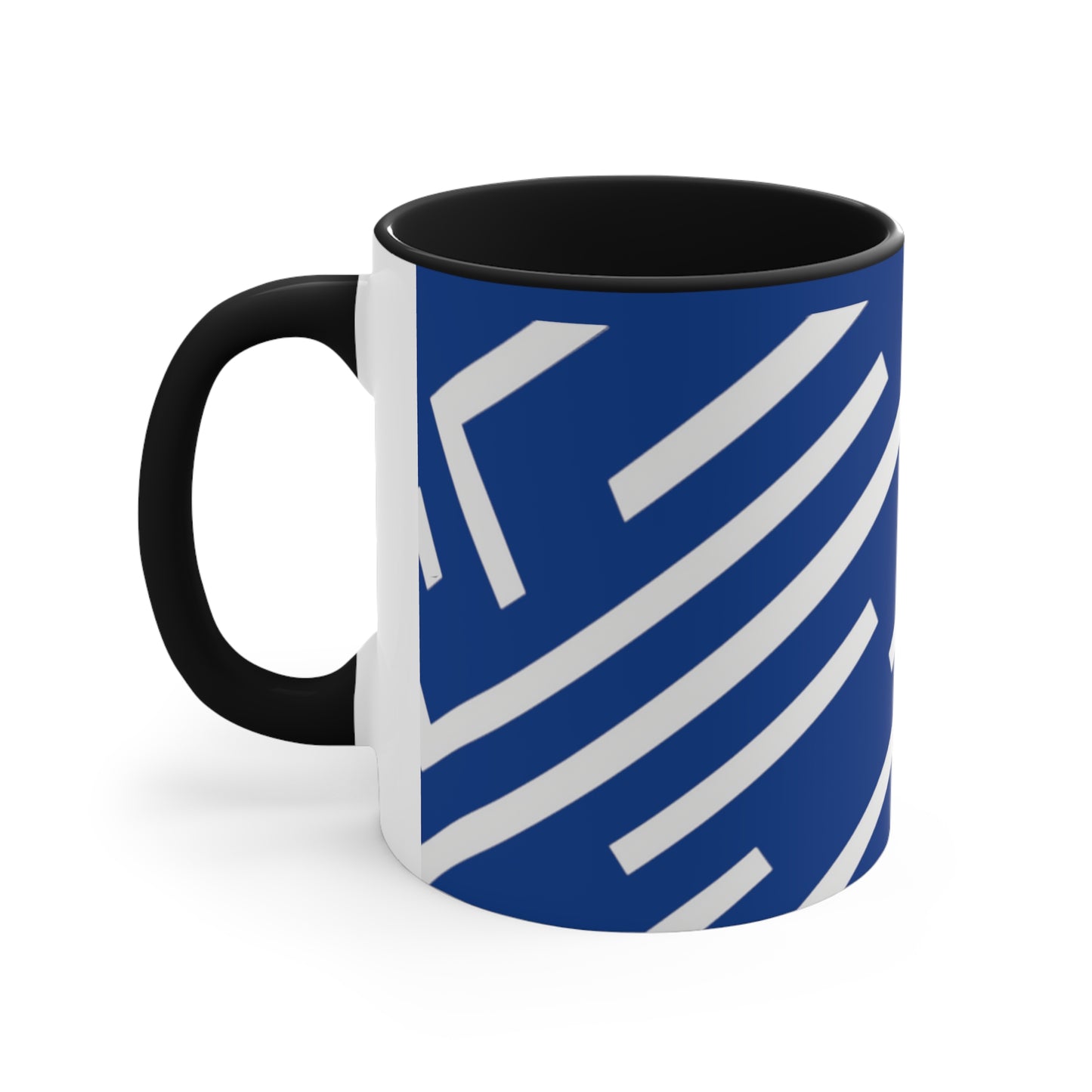 Simple Geo Stripe on Blue