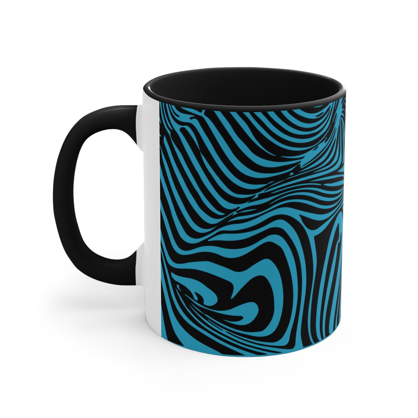 Zebra Swirl on Turquoise