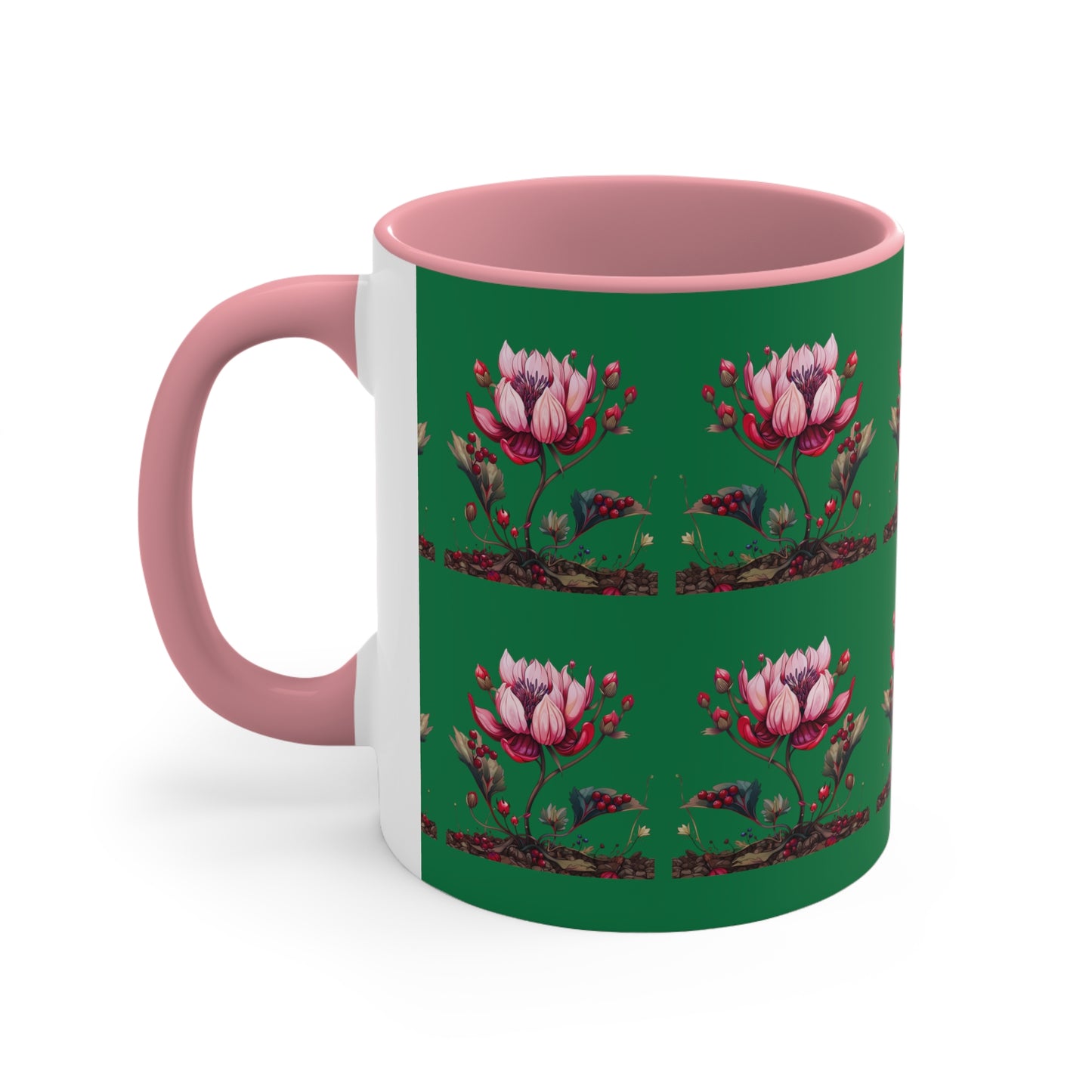 Pink Magnolia on Green