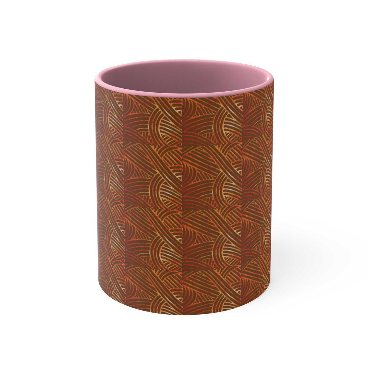 Nouveau Block Print on Brown