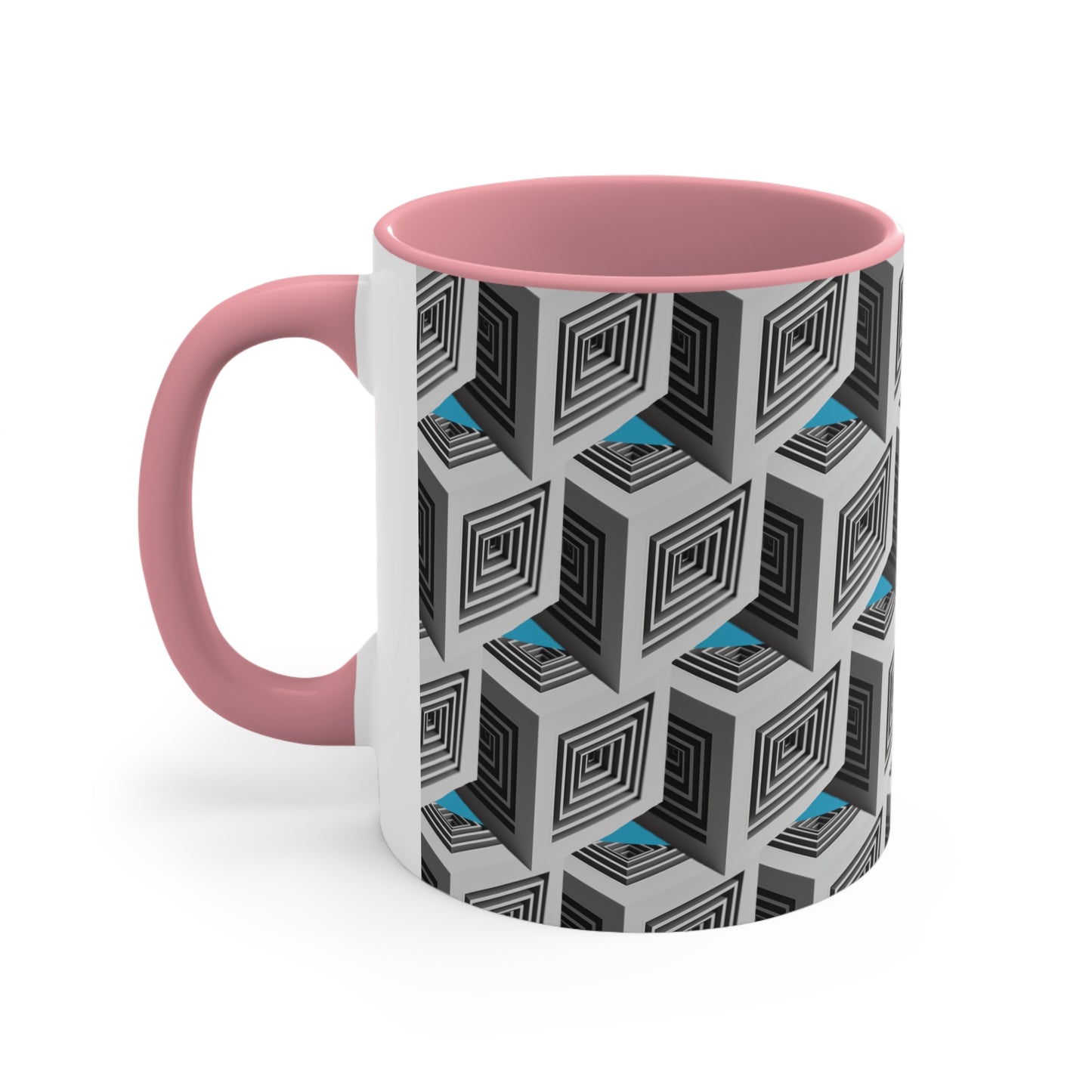 Geometric Cubes with Turquoise