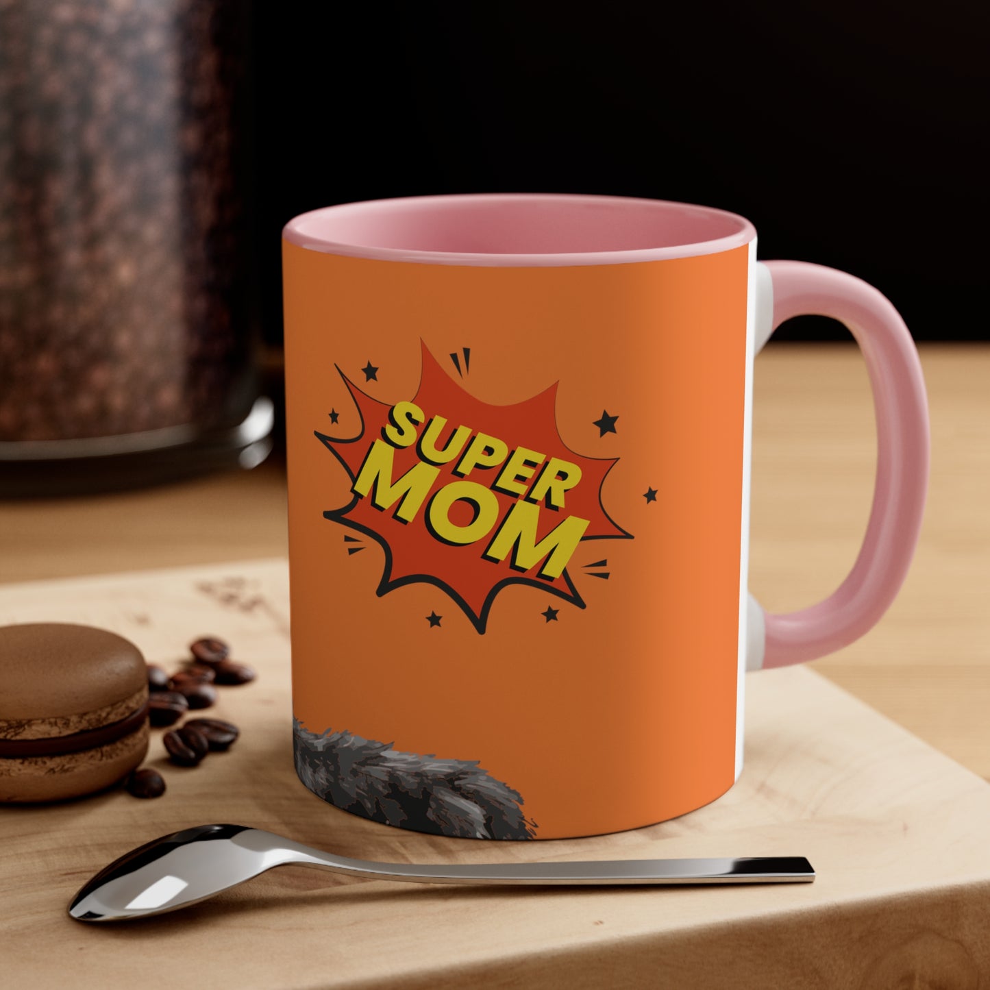 Super Cat Mom on Orange