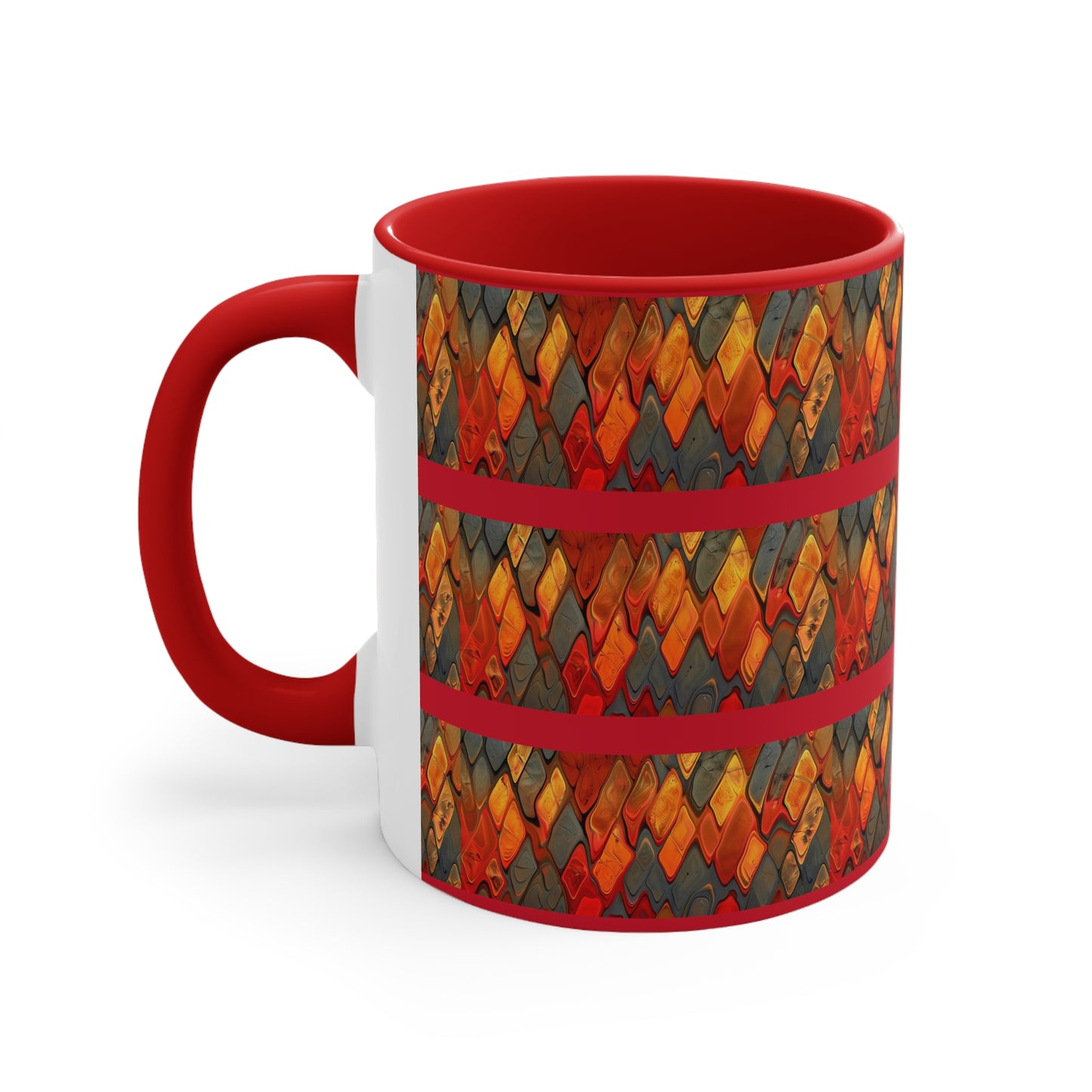 Terra Cotta Zig Zag on Red