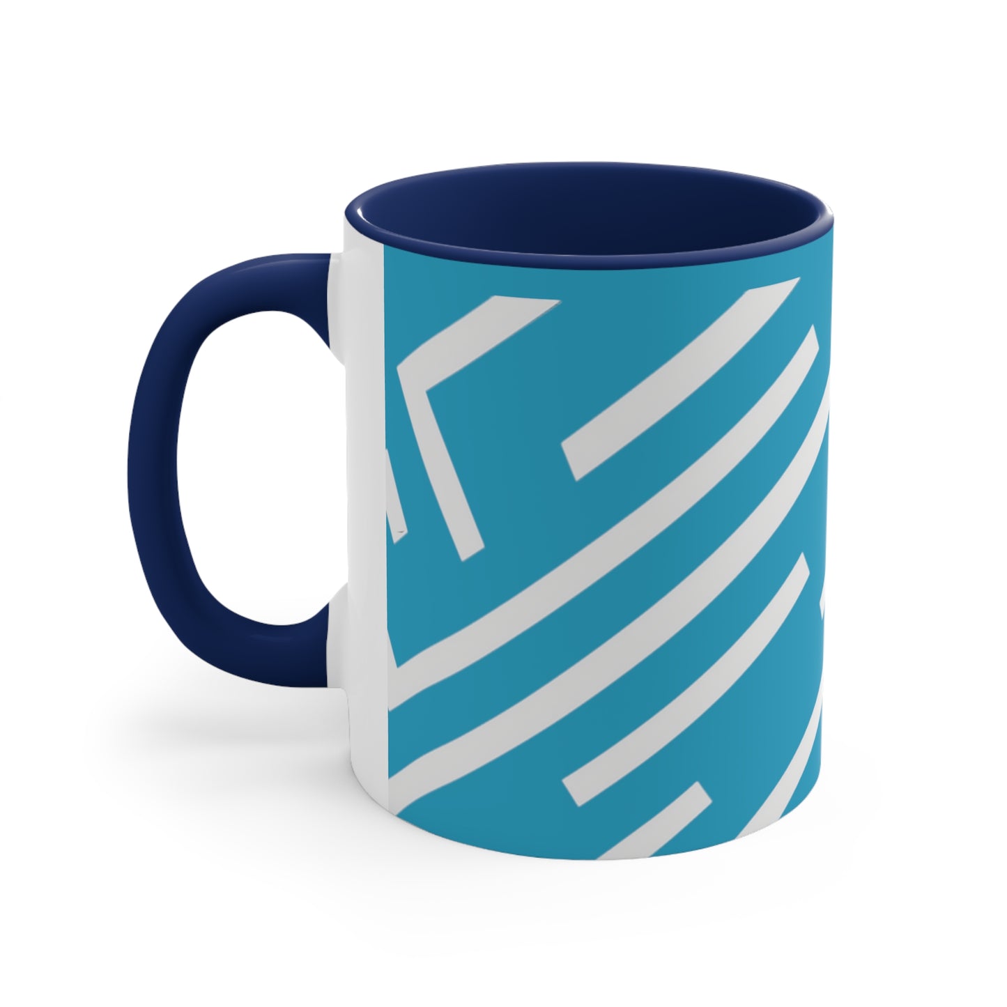 Simple Geo Stripe on Turquoise