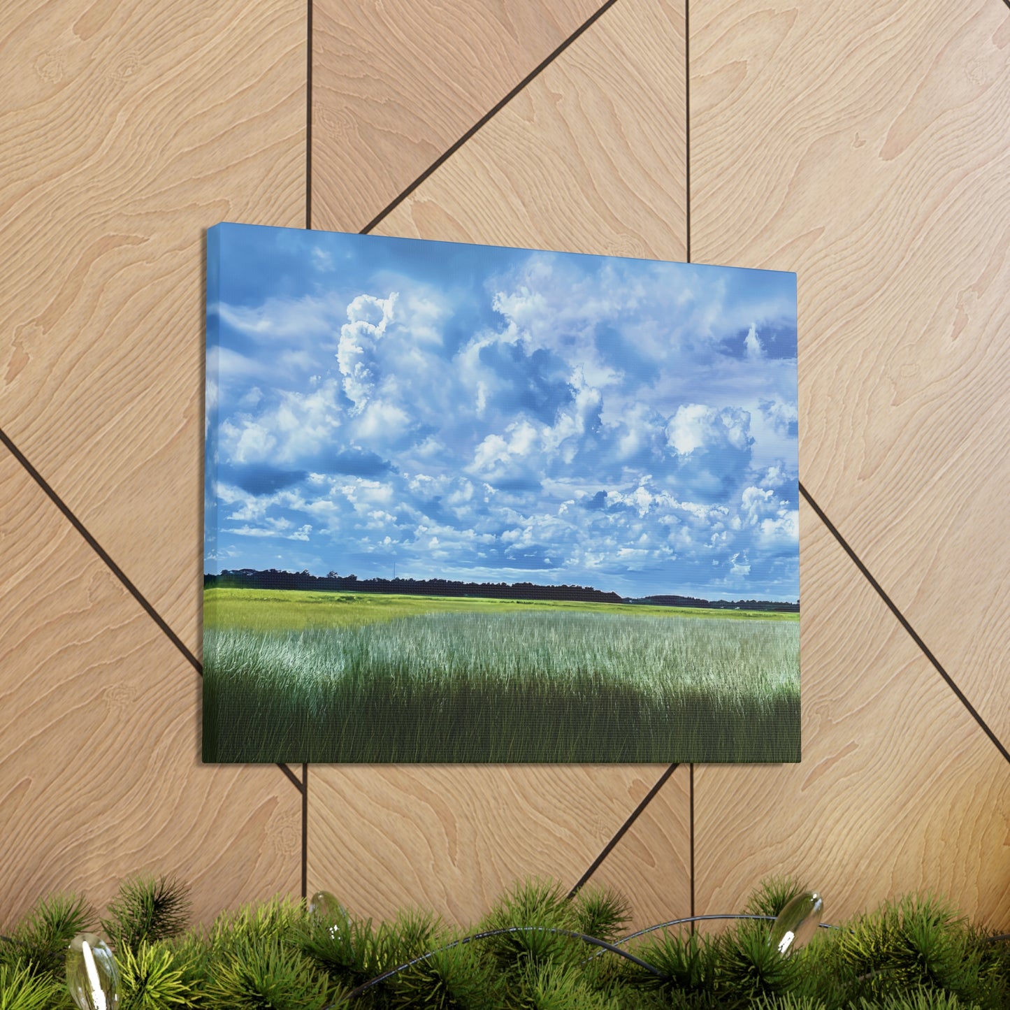 Marsh Cloudscape on Canvas