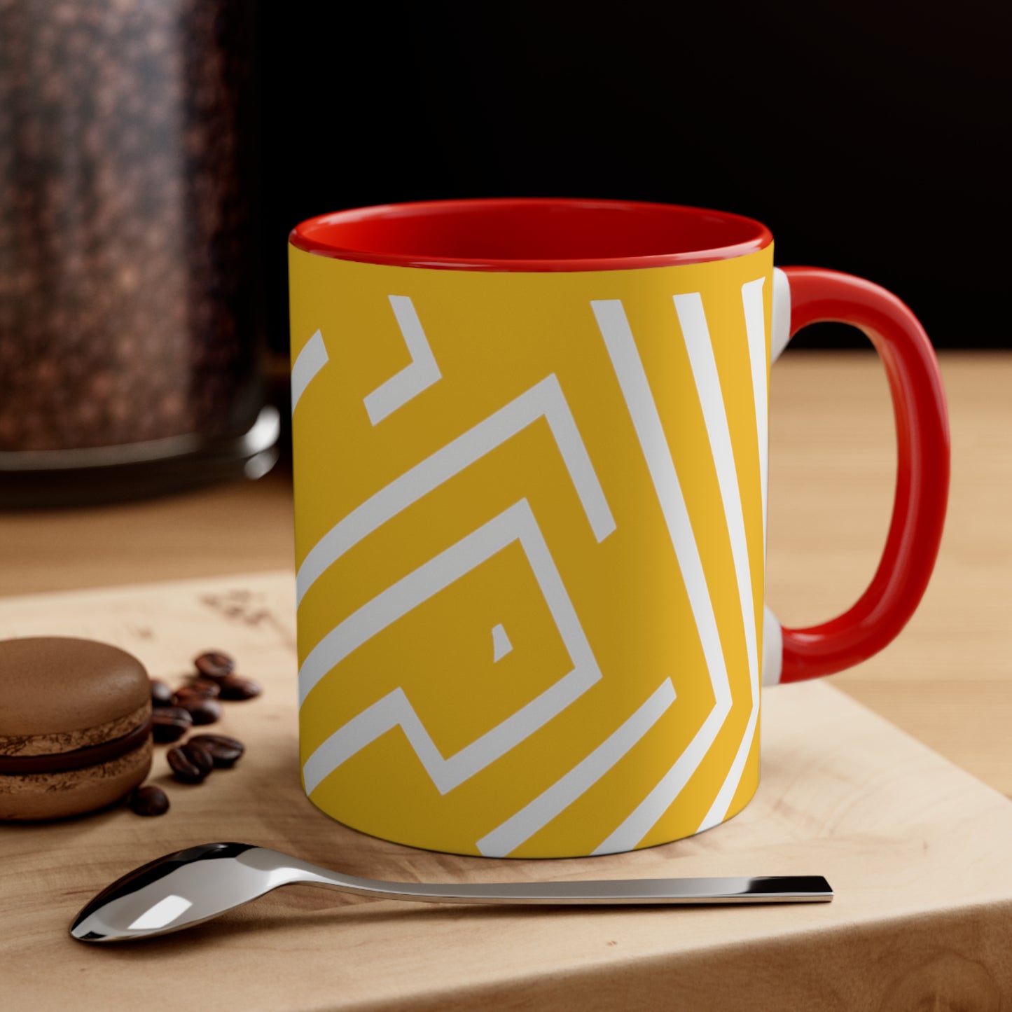Simple Geo Stripe on Yellow