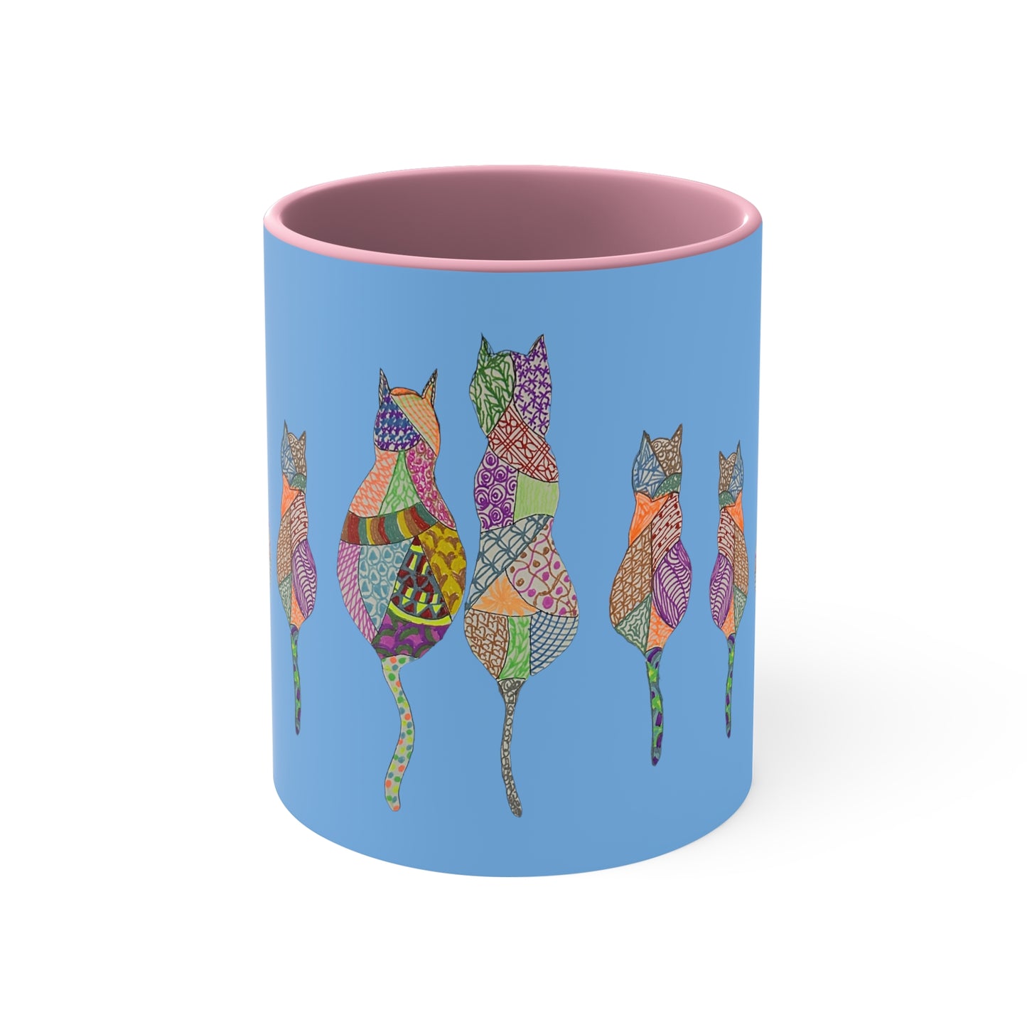 Cat Quilt in Light Blue