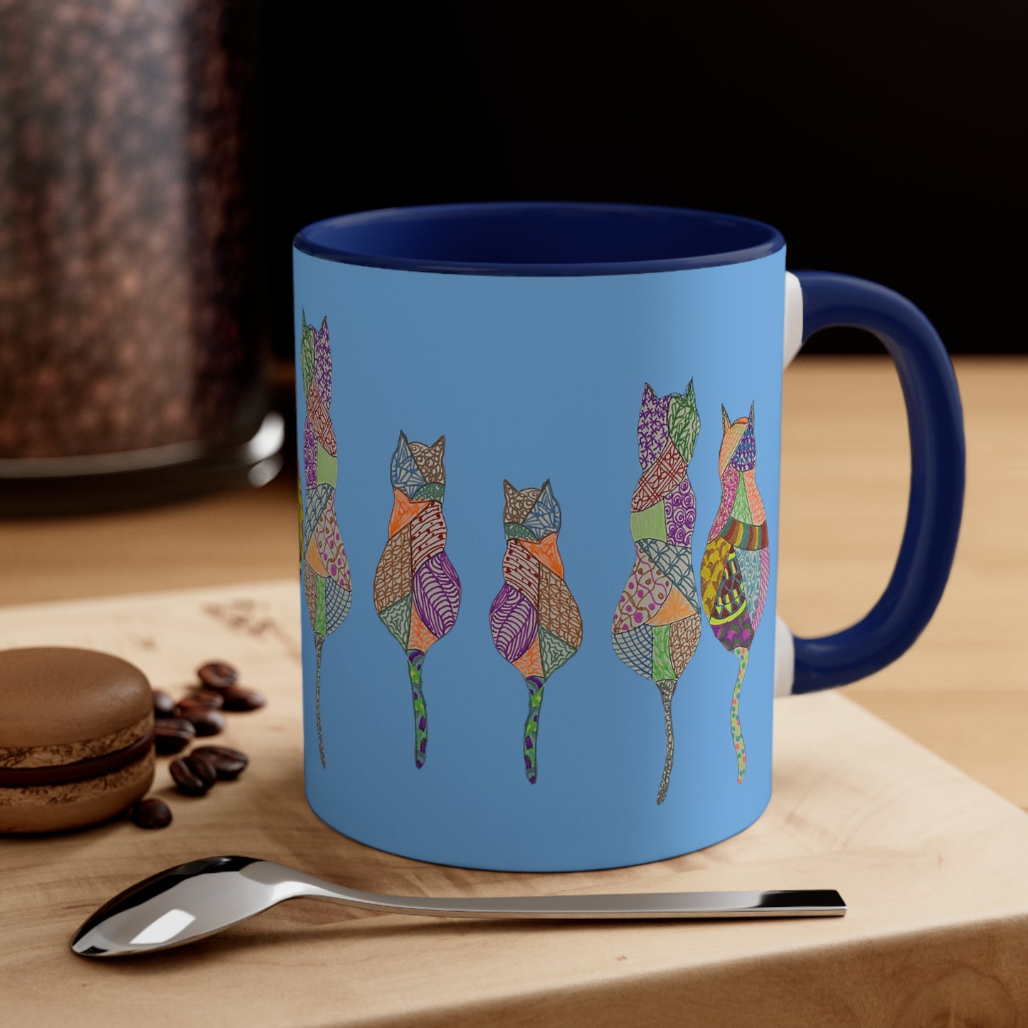 Cat Quilt in Light Blue