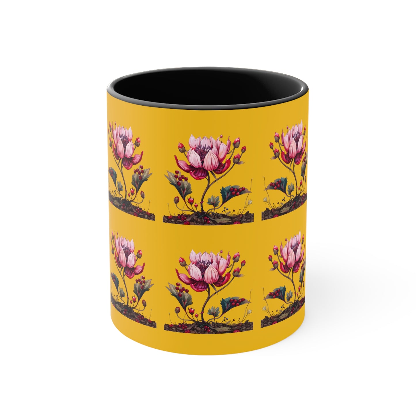 Pink Magnolia on Yellow