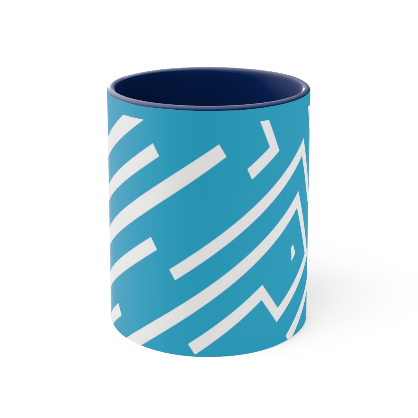 Simple Geo Stripe on Turquoise