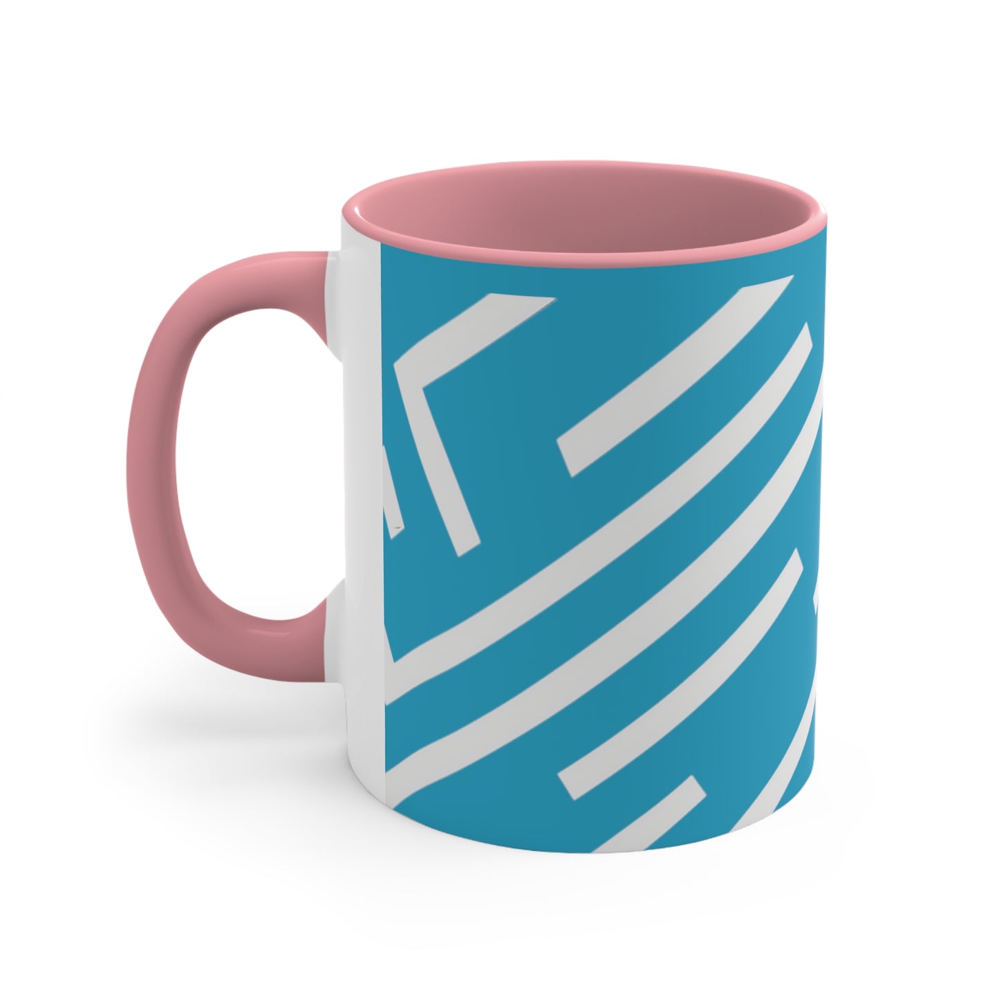 Simple Geo Stripe on Turquoise
