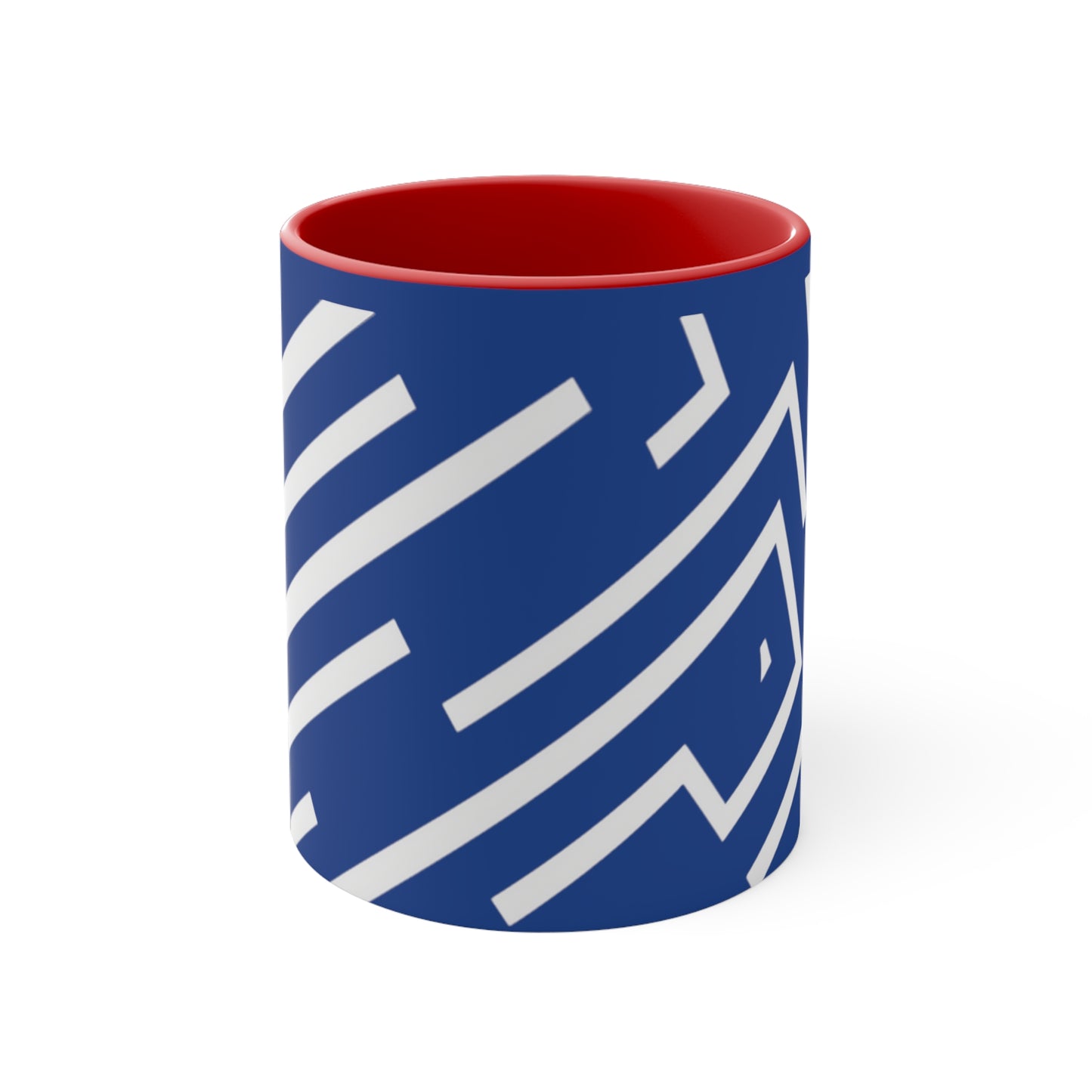 Simple Geo Stripe on Blue