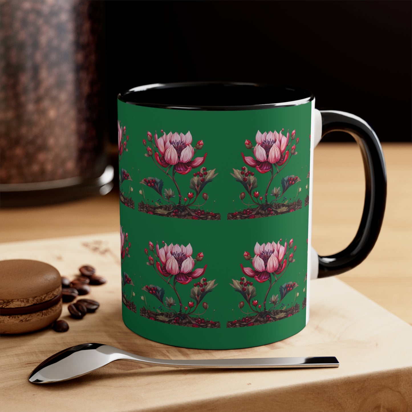 Pink Magnolia on Green