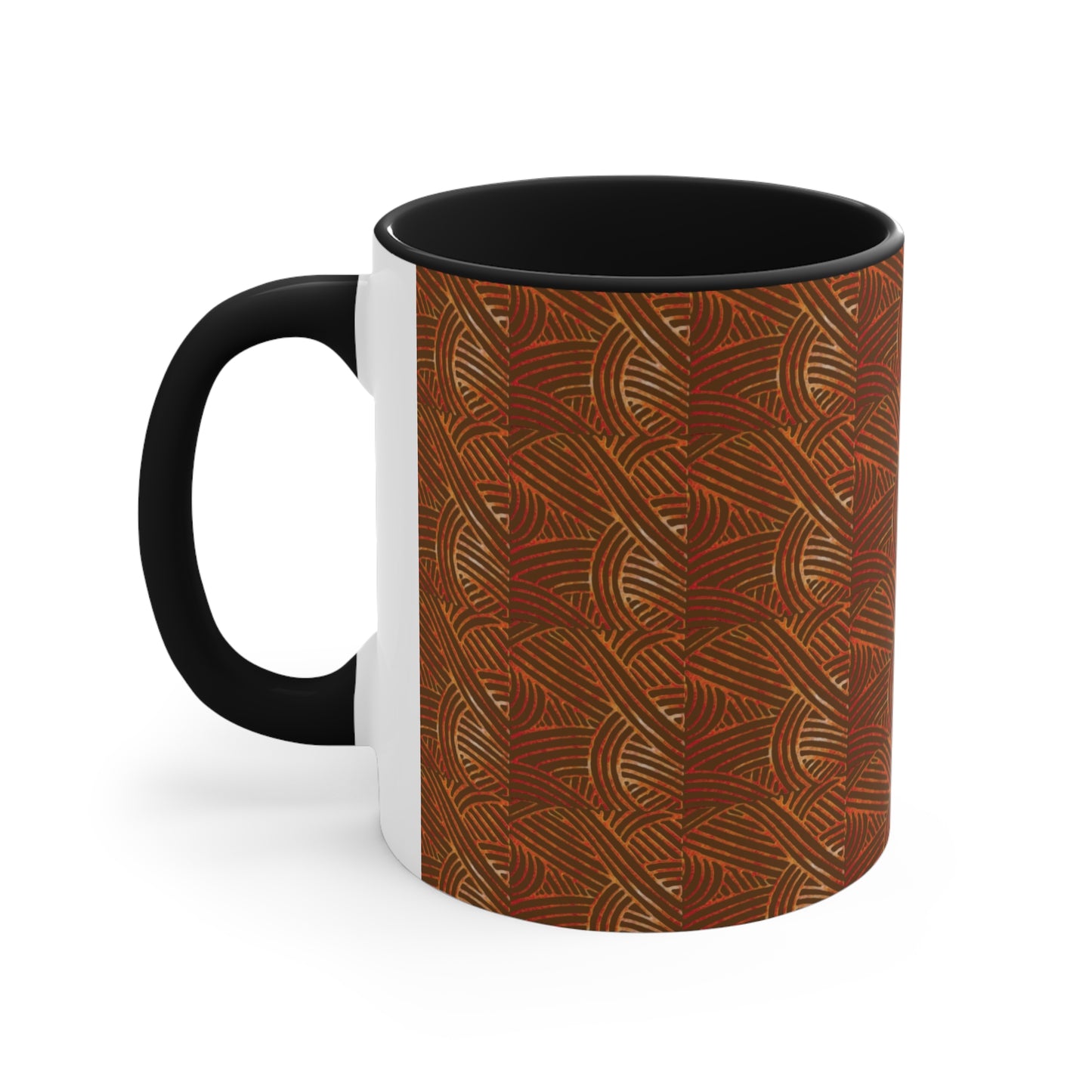 Nouveau Block Print on Brown