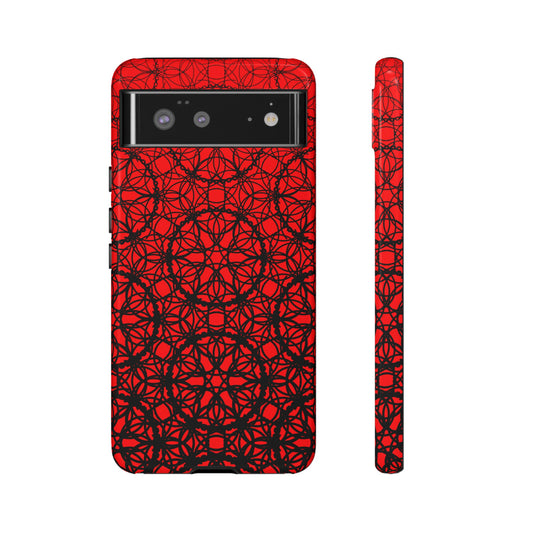 Vibrant Scarlet Fade Pattern - Pixel