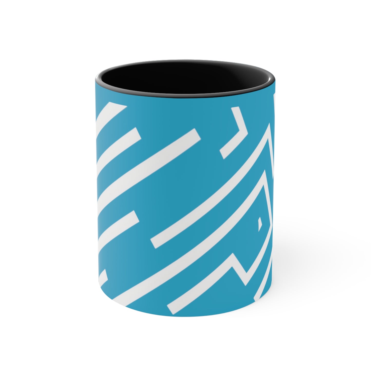 Simple Geo Stripe on Turquoise