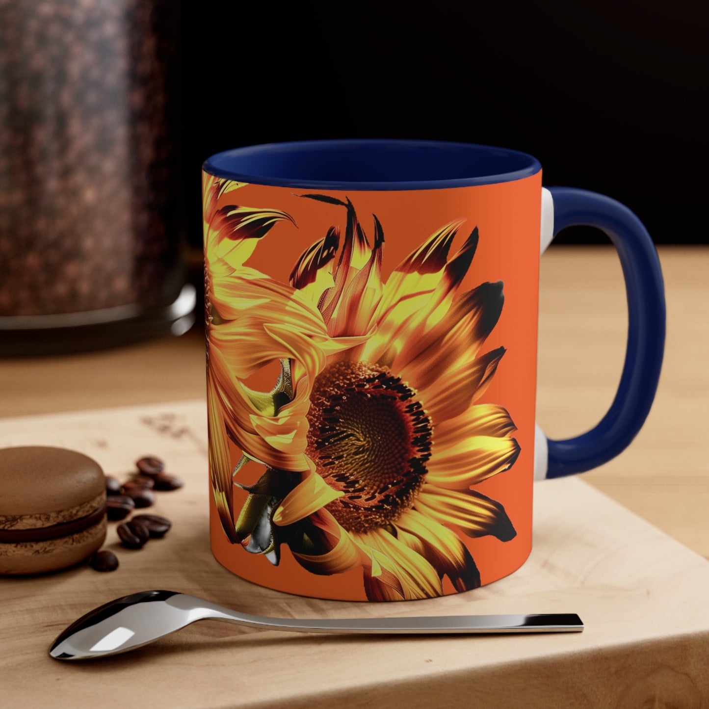 Sunflowers on Orange