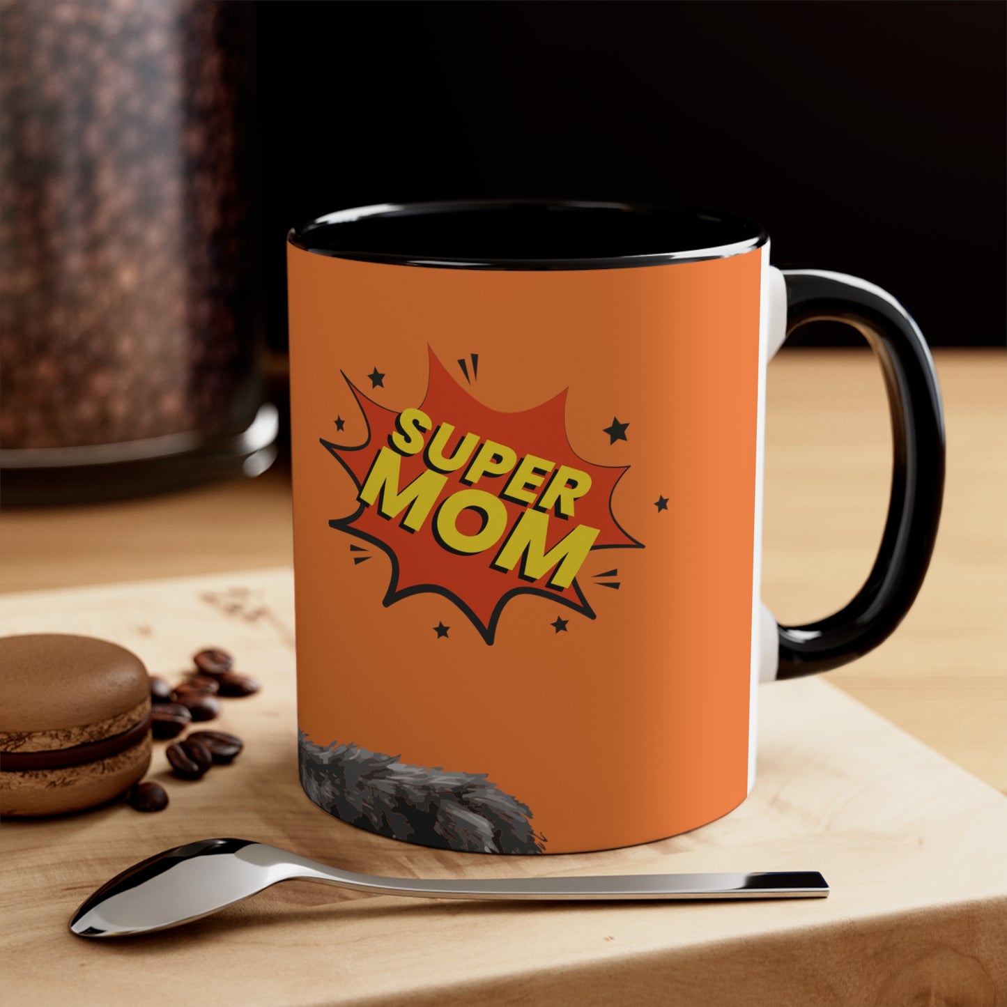 Super Cat Mom on Orange