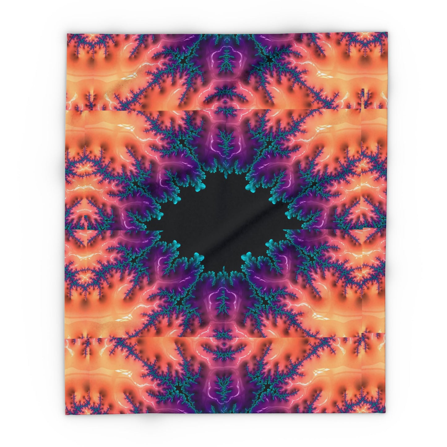 Fractal Marsh Fleece Blanket