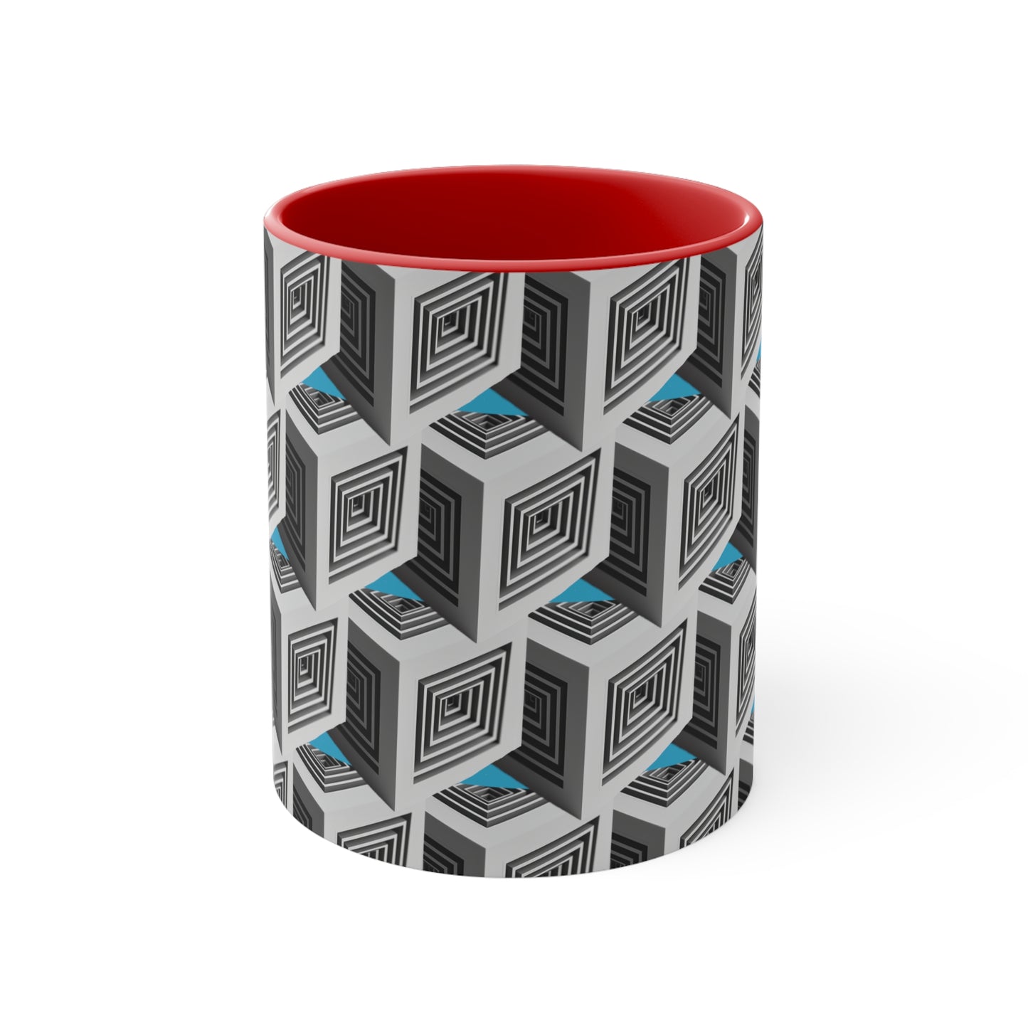 Geometric Cubes with Turquoise