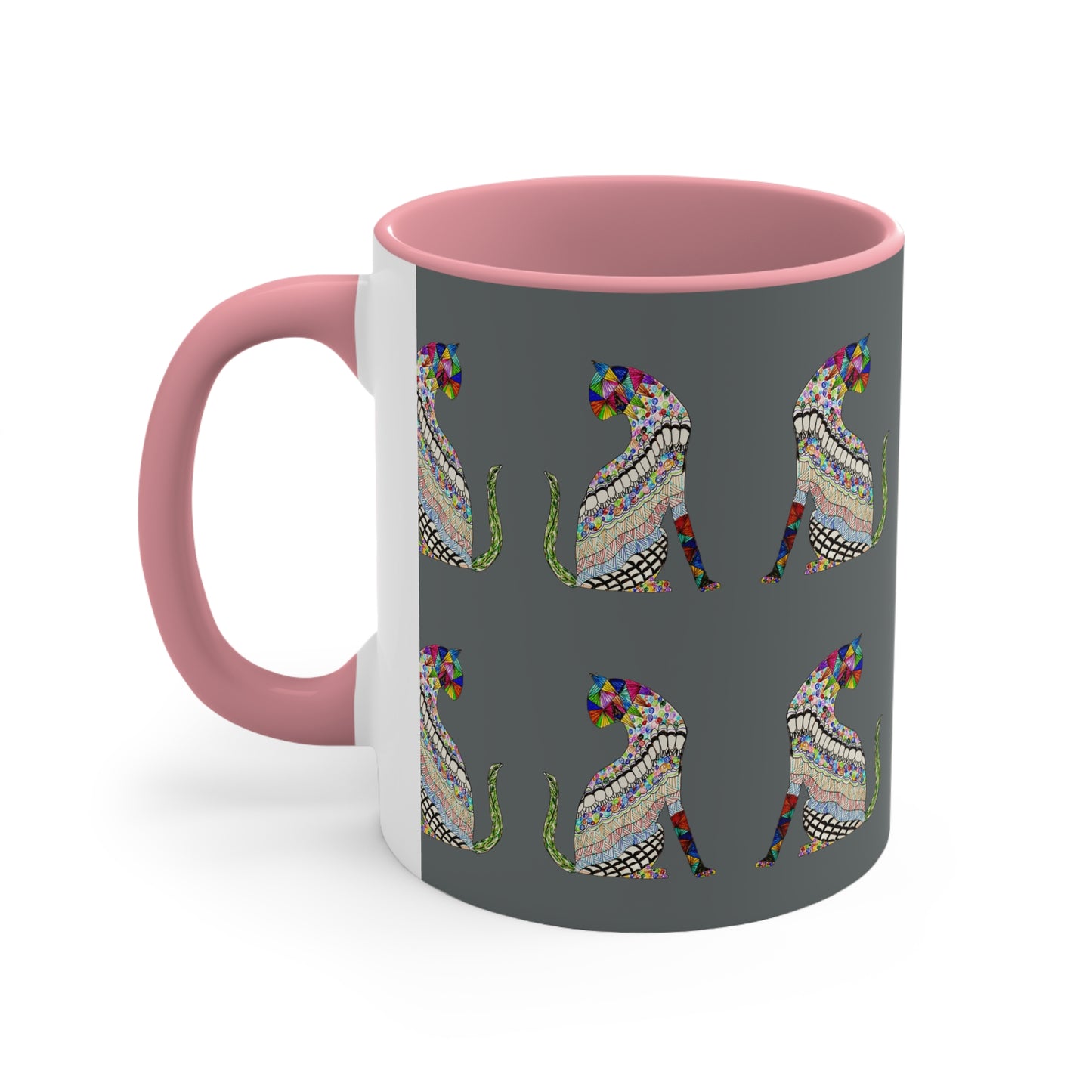 Cat Quilt Ancient Egyptian Vibes on Gray