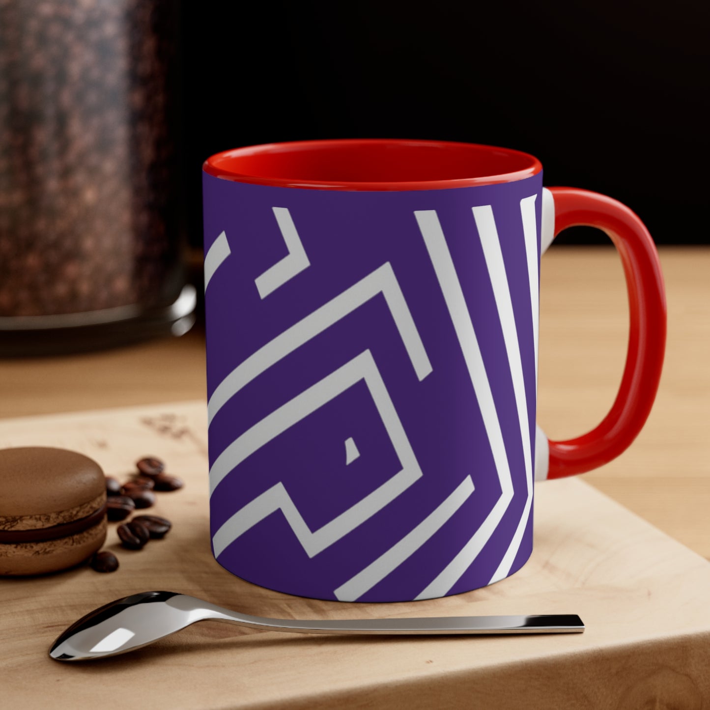Simple Geo Stripe on Purple