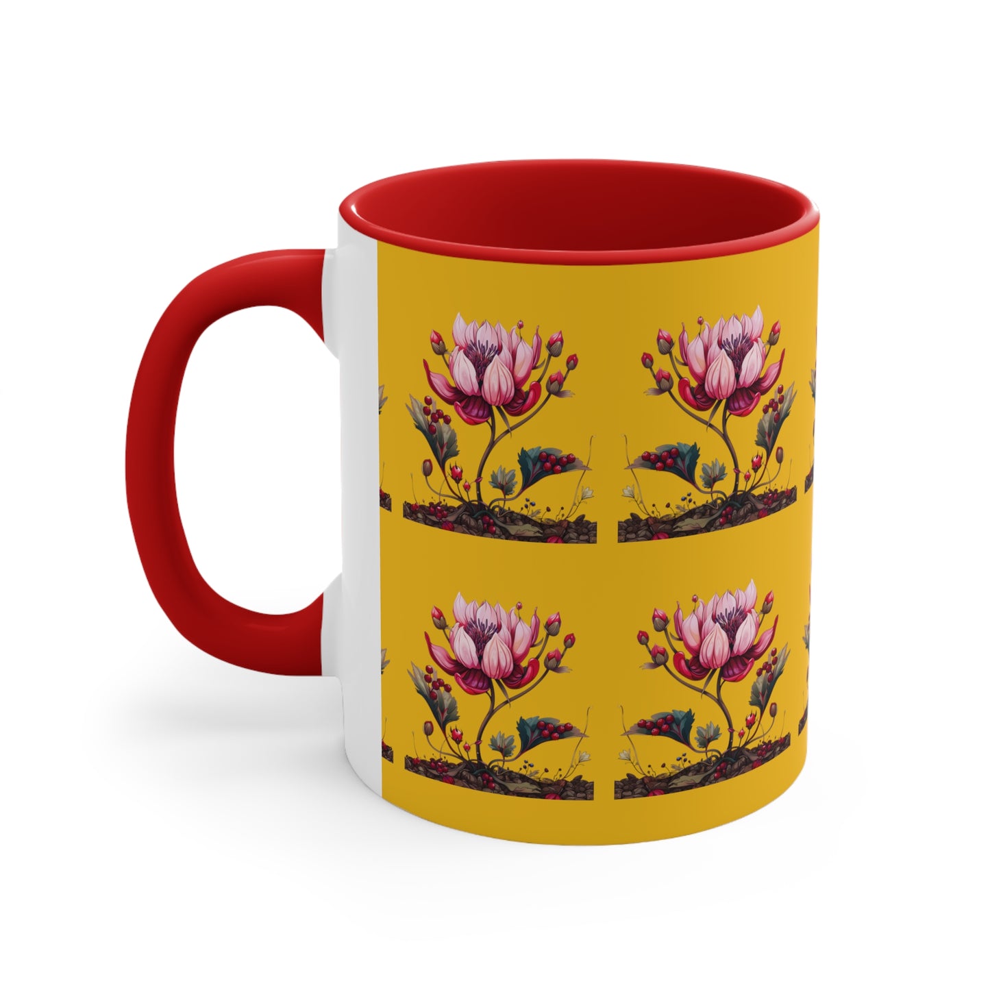 Pink Magnolia on Yellow