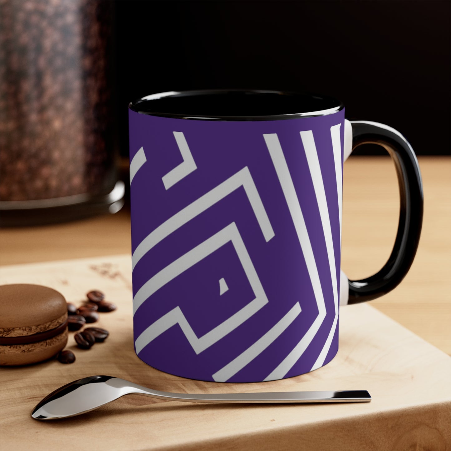 Simple Geo Stripe on Purple