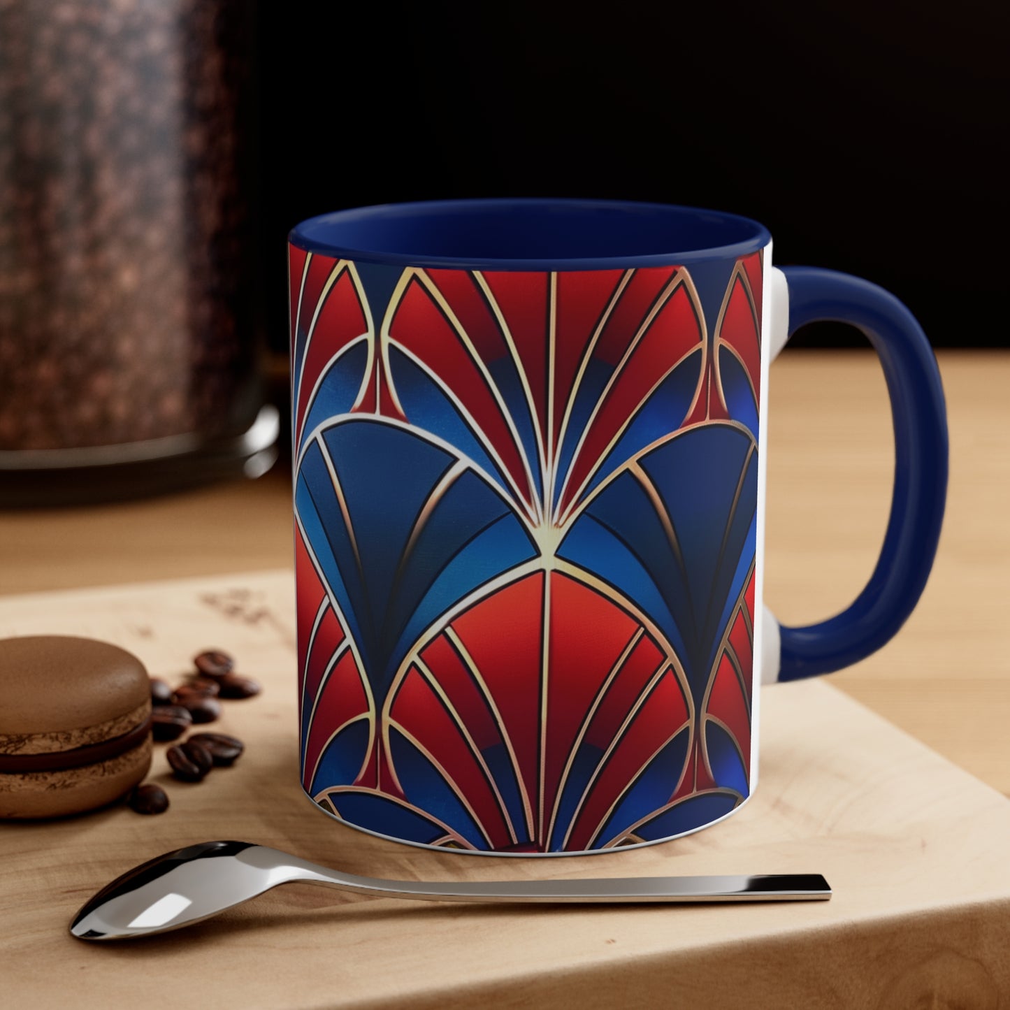 Art Deco in Red and Blue