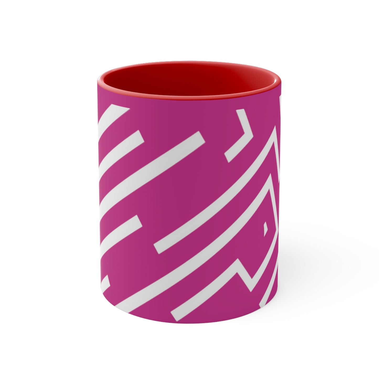 Simple Geo Stripe on Pink